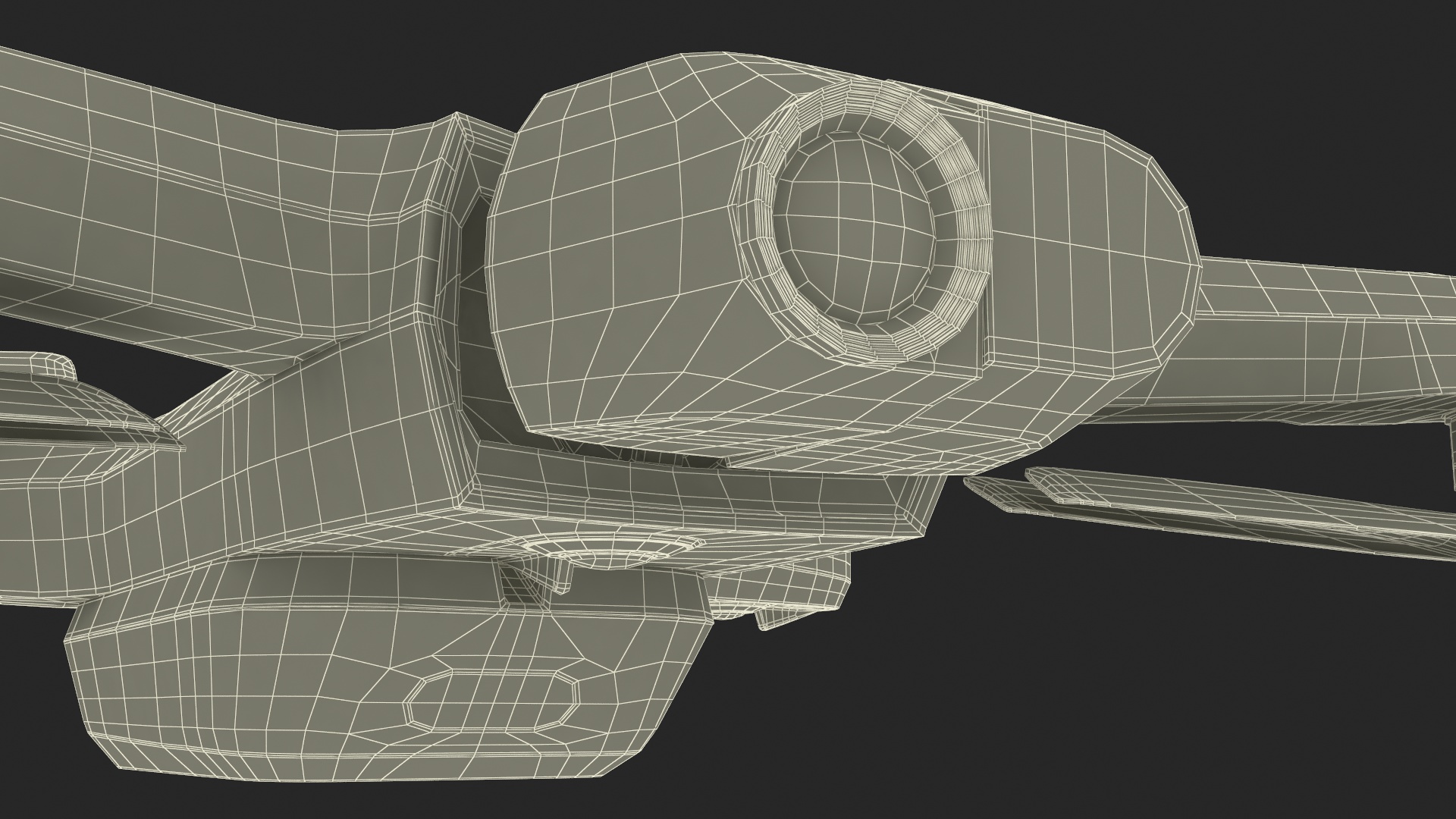 3D Advanced Drone White Off State Rigged for Cinema 4D