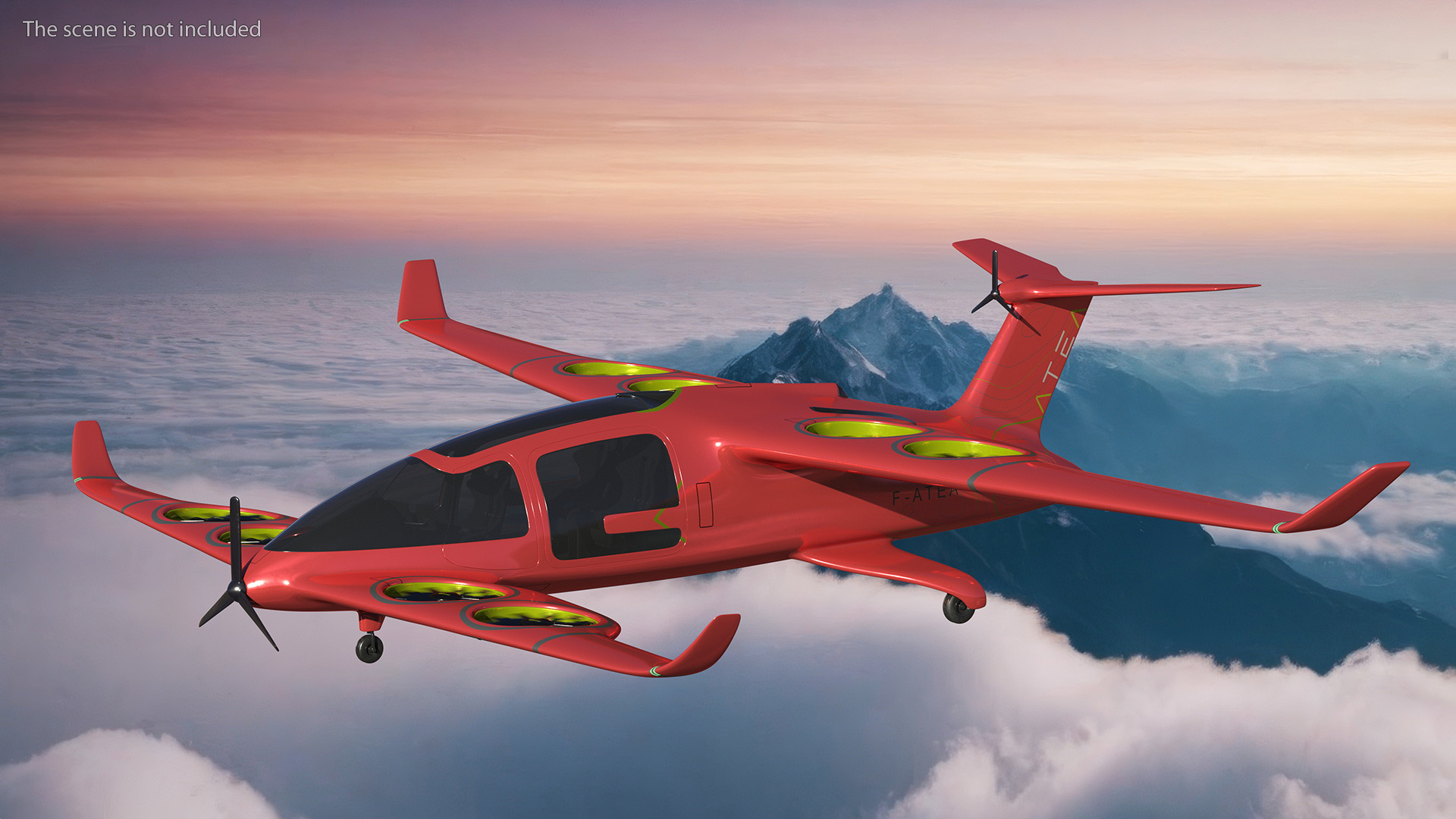Atea eVTOL Red 3D model
