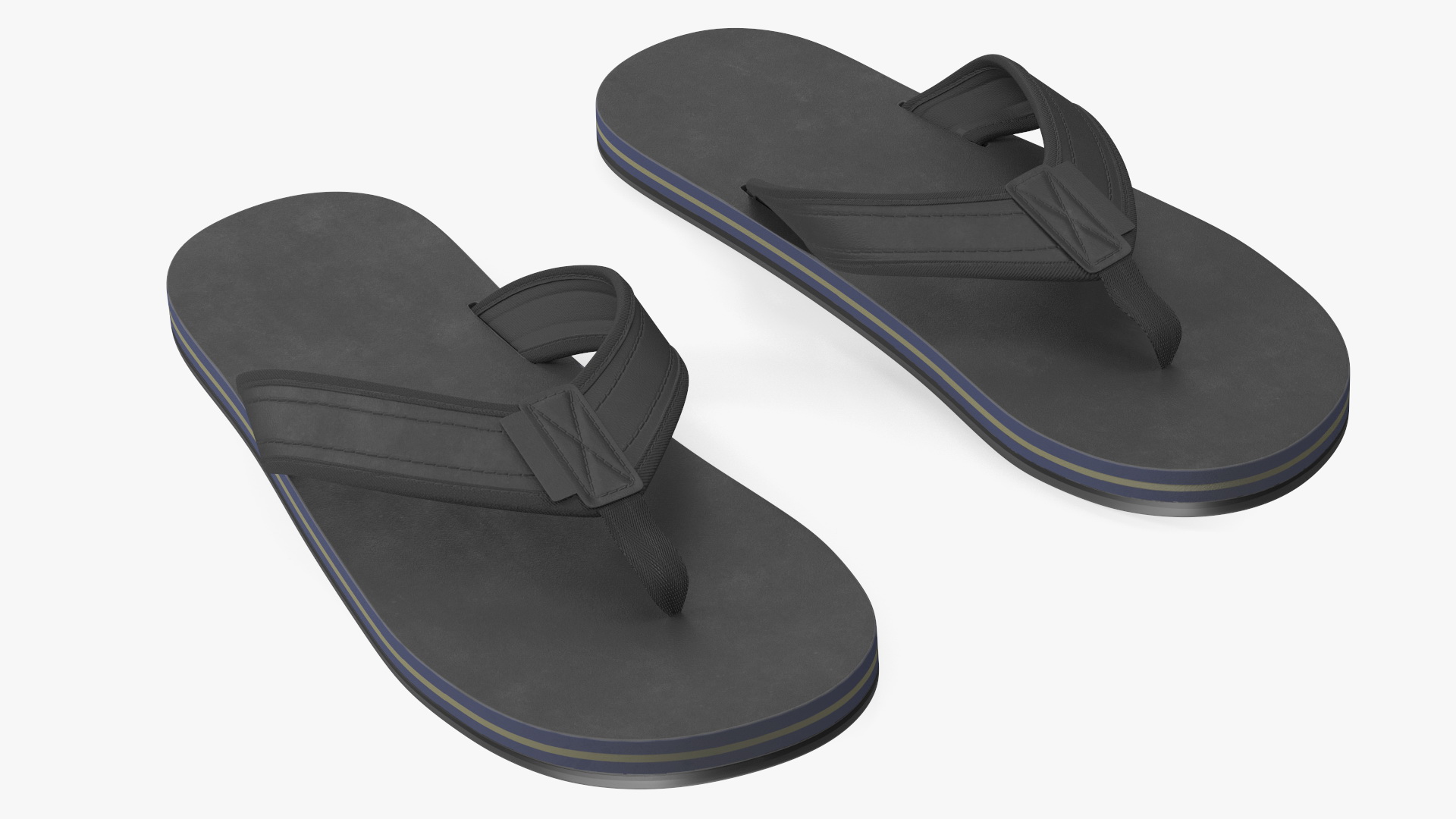 Slippers Black 3D model