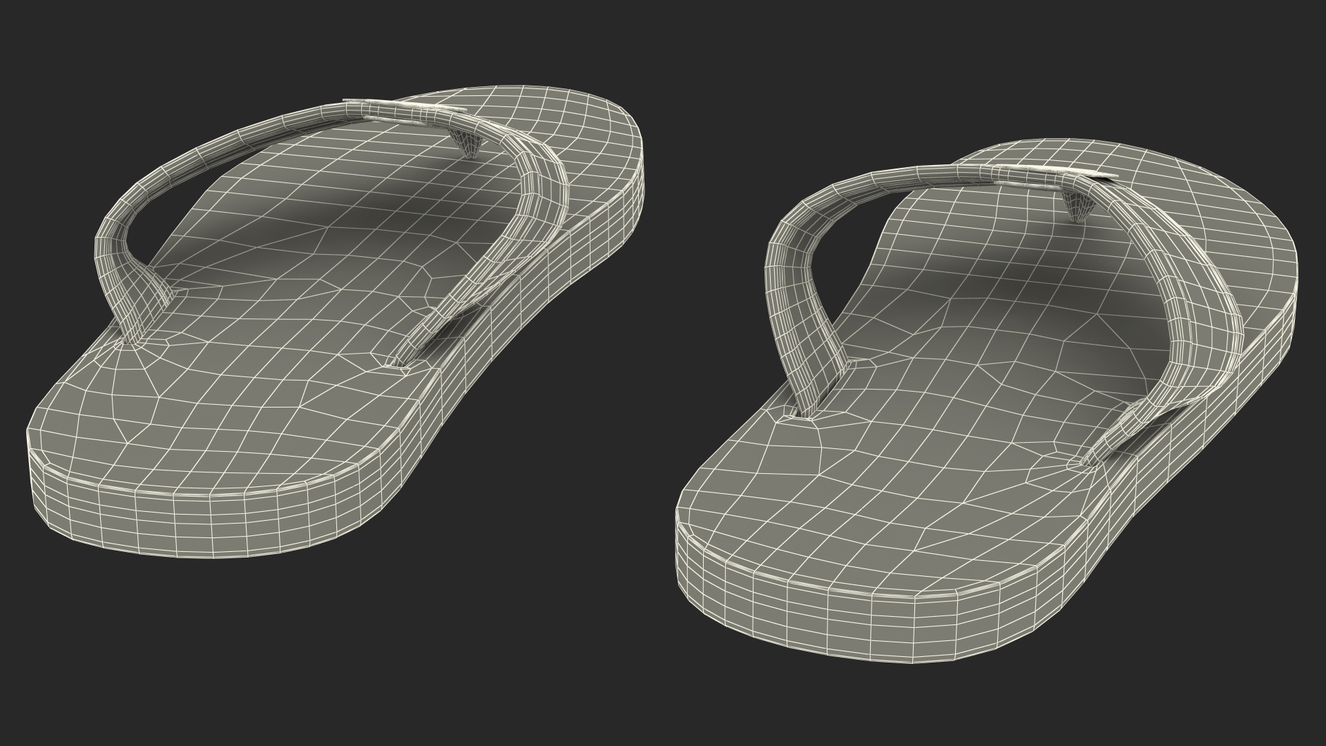 Slippers Black 3D model