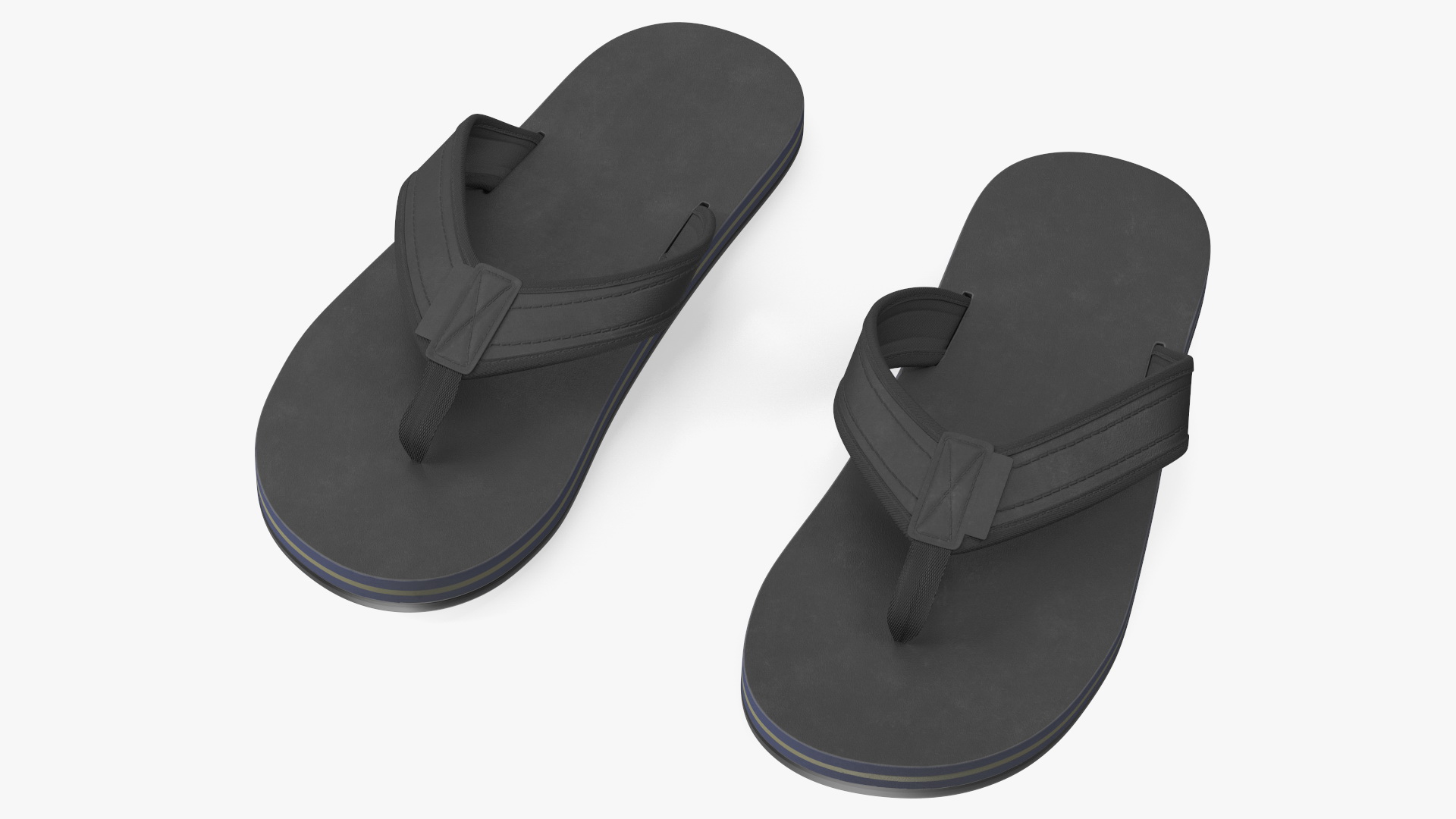 Slippers Black 3D model