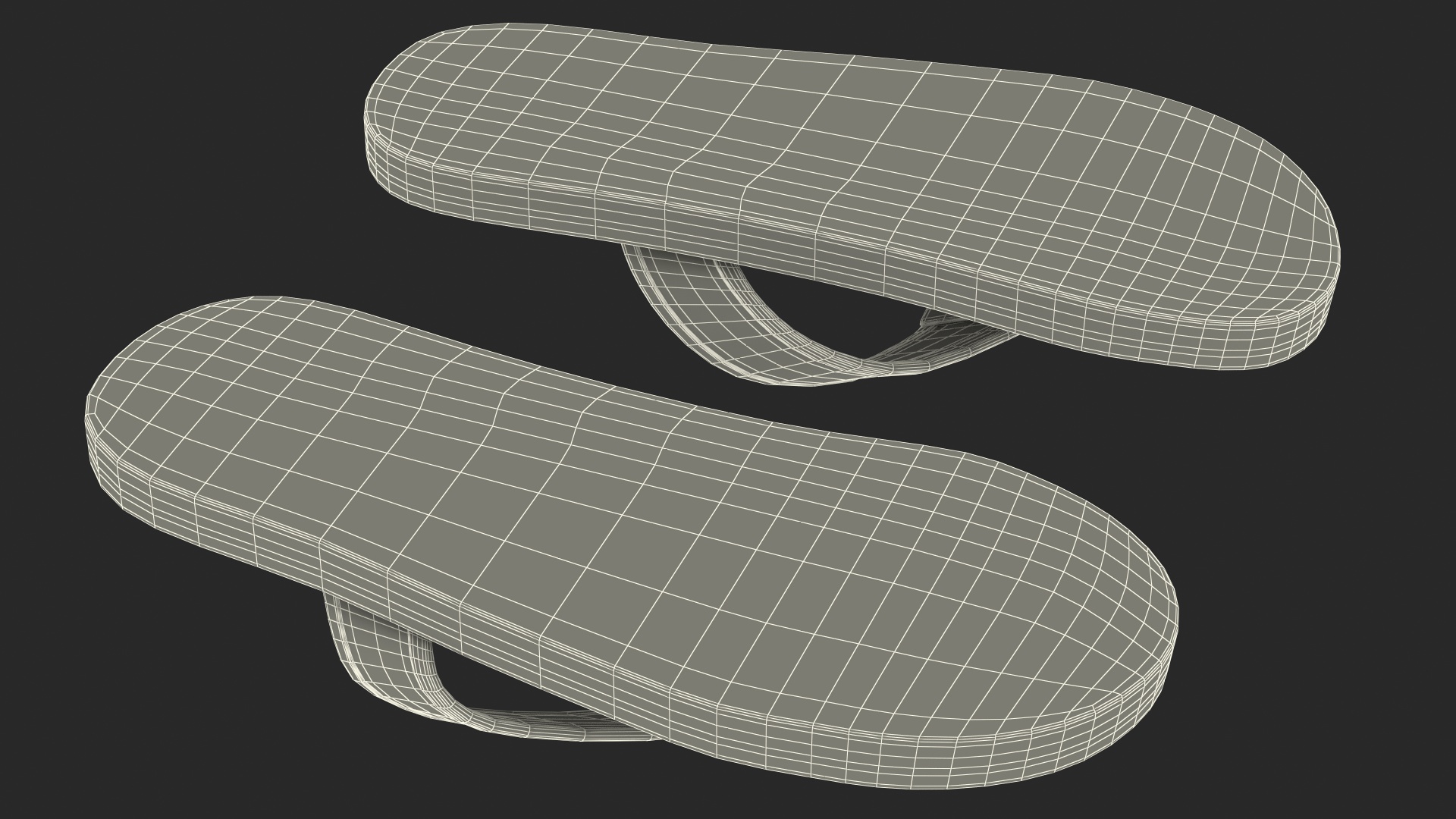 Slippers Black 3D model