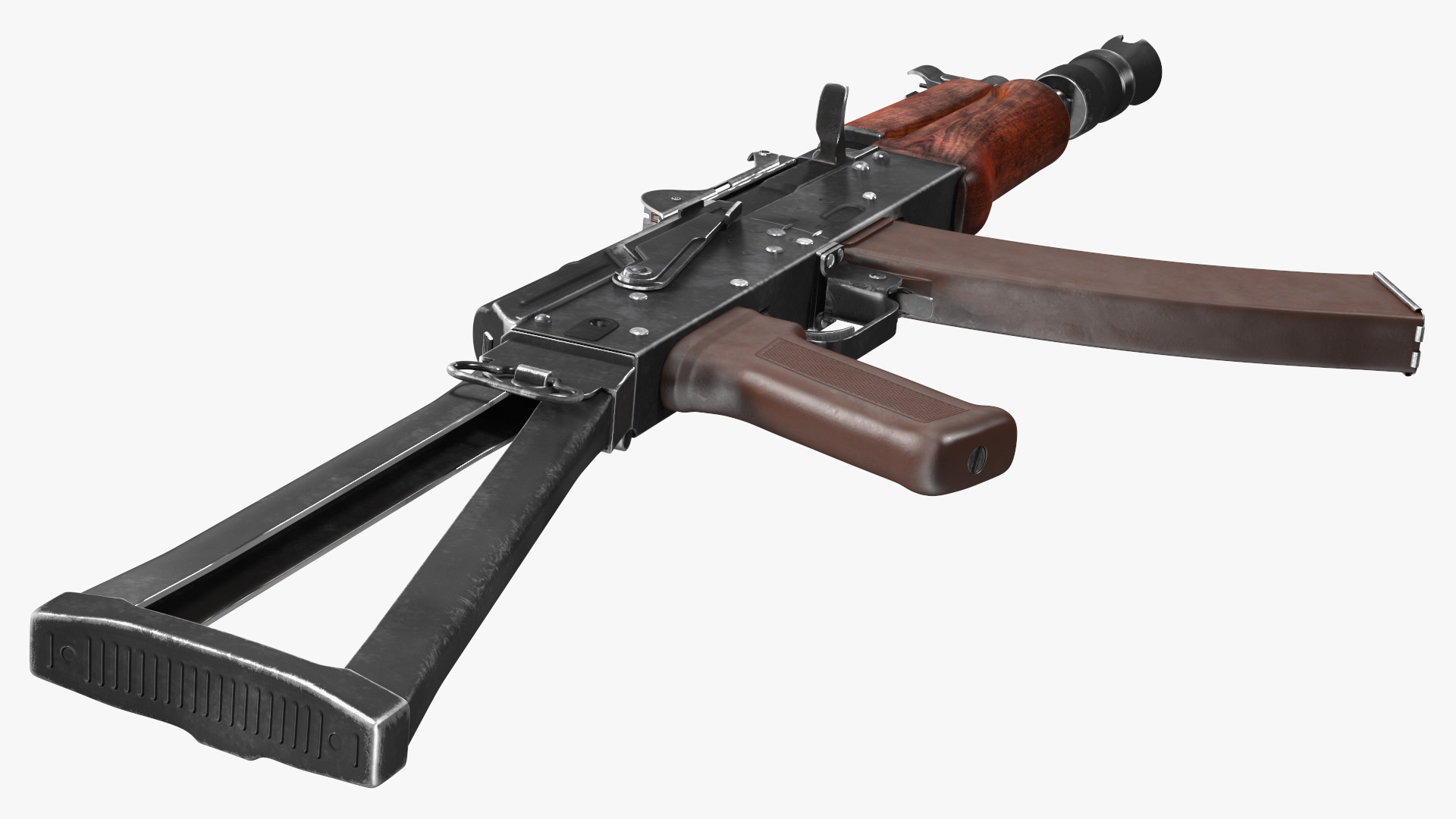 3D AKS 74U Assault Rifle
