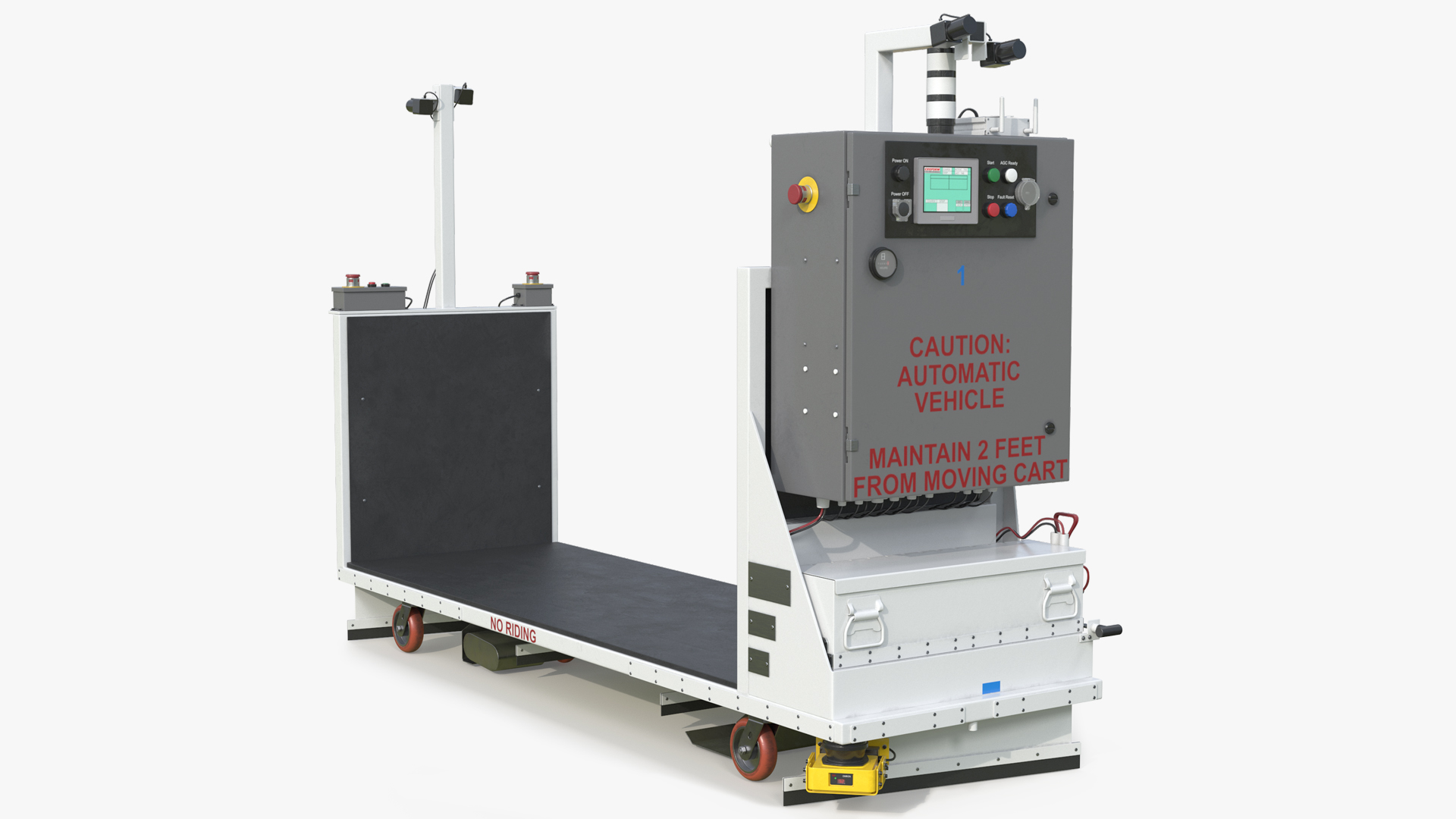 Warehouse Transport Robot Cart Platform 3D model preview