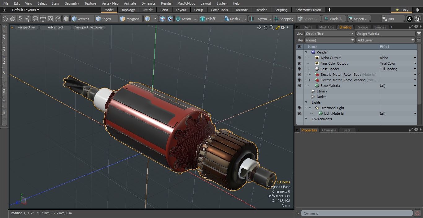 3D Electric Motor Armature model