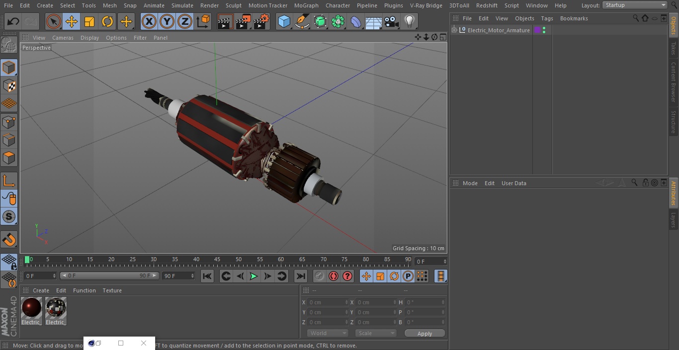 3D Electric Motor Armature model