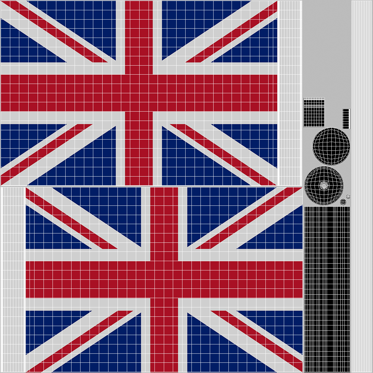 3D model Table Flag United Kingdom