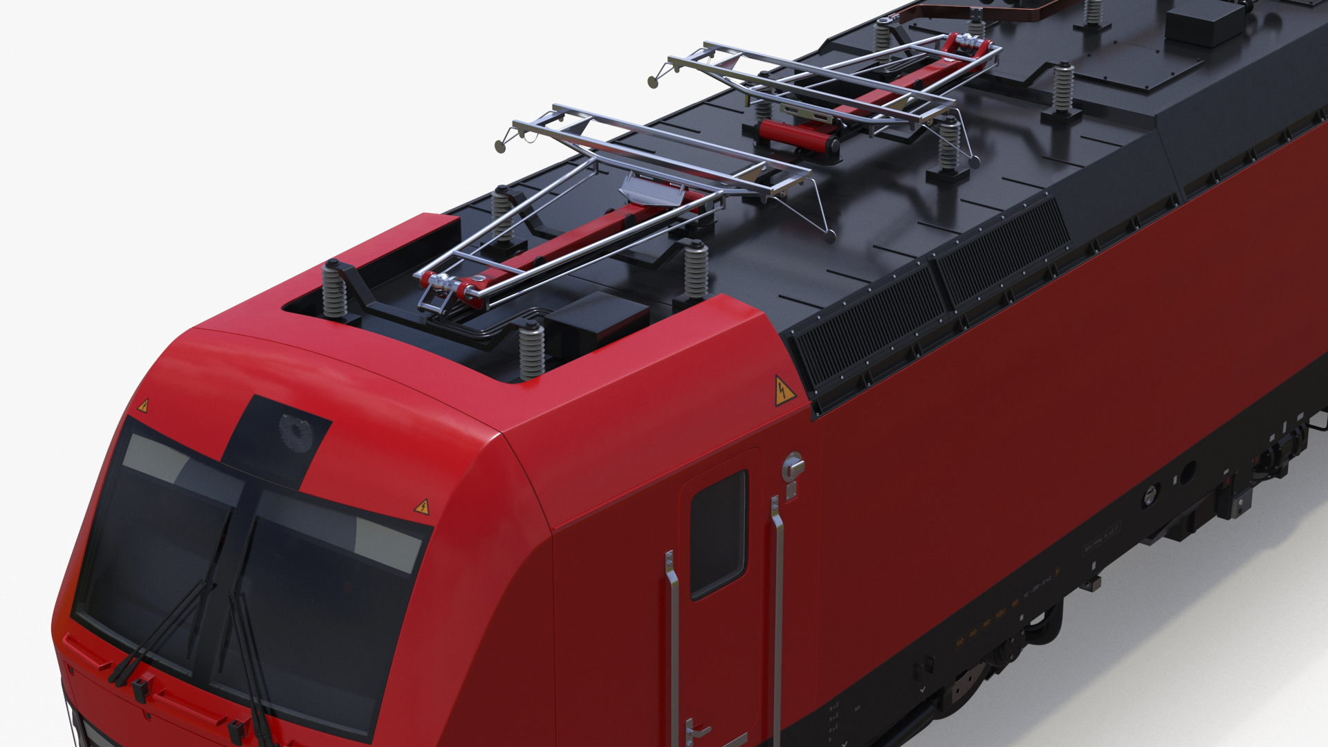 3D Rail Locomotive with Full Load of Vehicle Auto