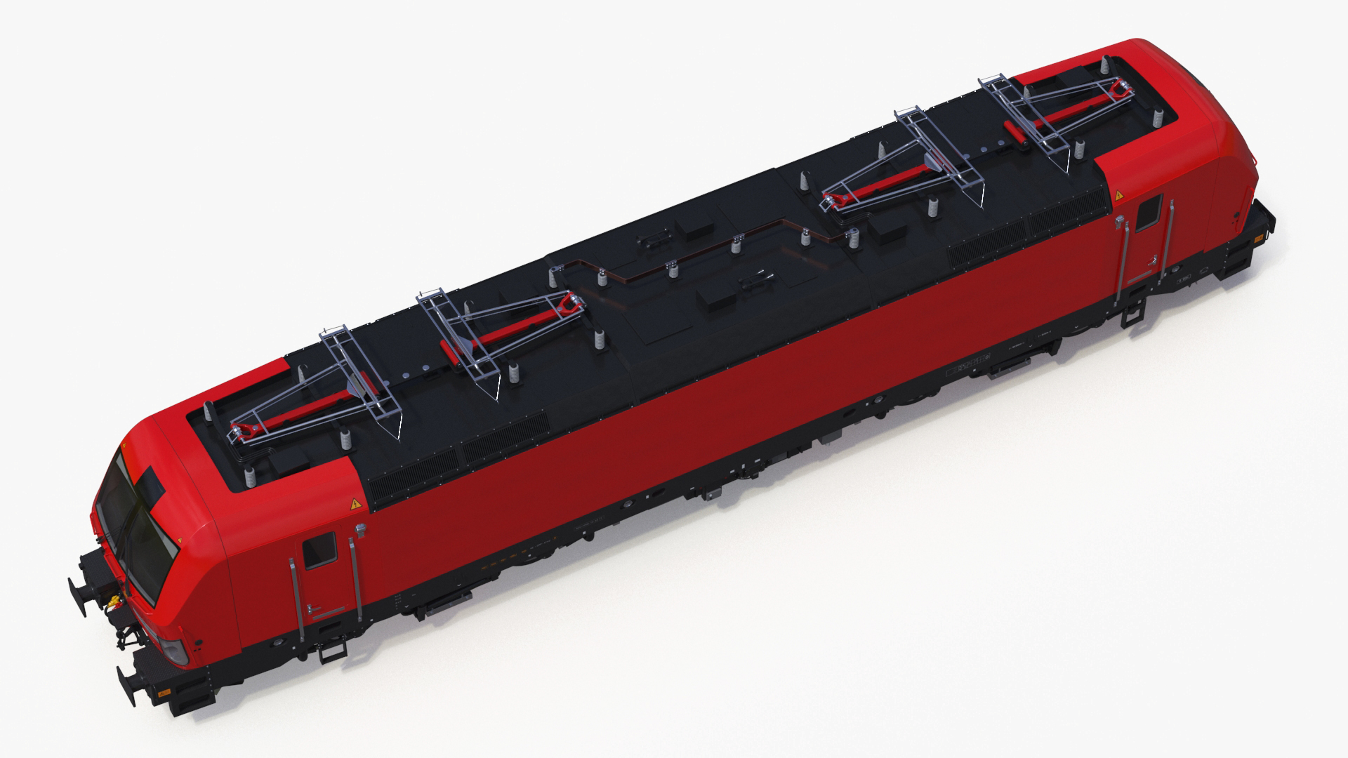 3D Rail Locomotive with Full Load of Vehicle Auto