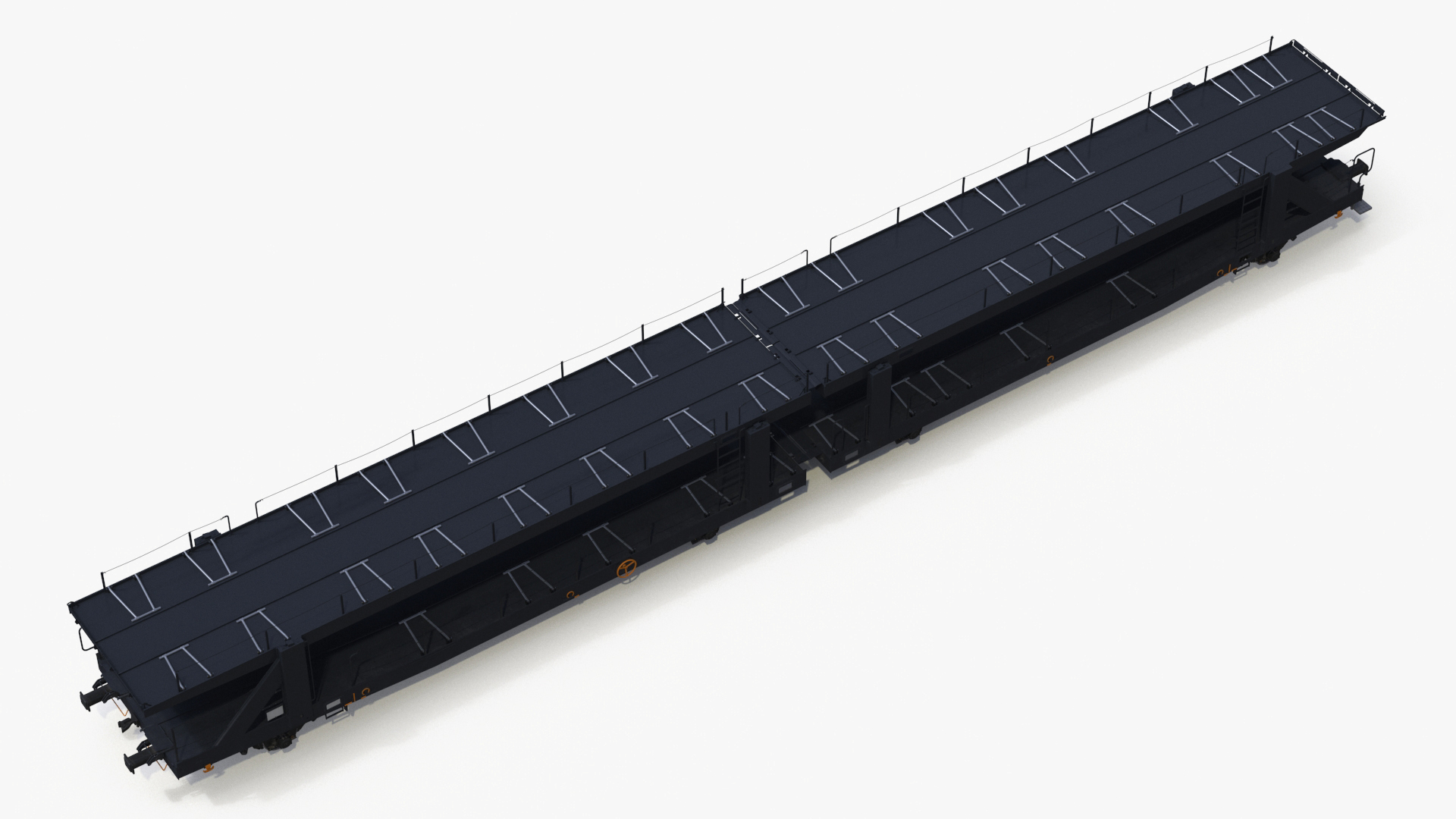 3D Rail Locomotive with Full Load of Vehicle Auto