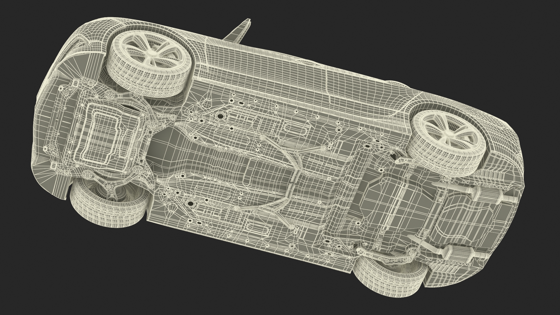 3D Rail Locomotive with Full Load of Vehicle Auto