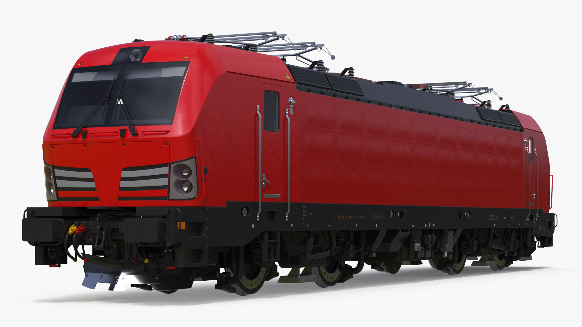 3D Rail Locomotive with Full Load of Vehicle Auto