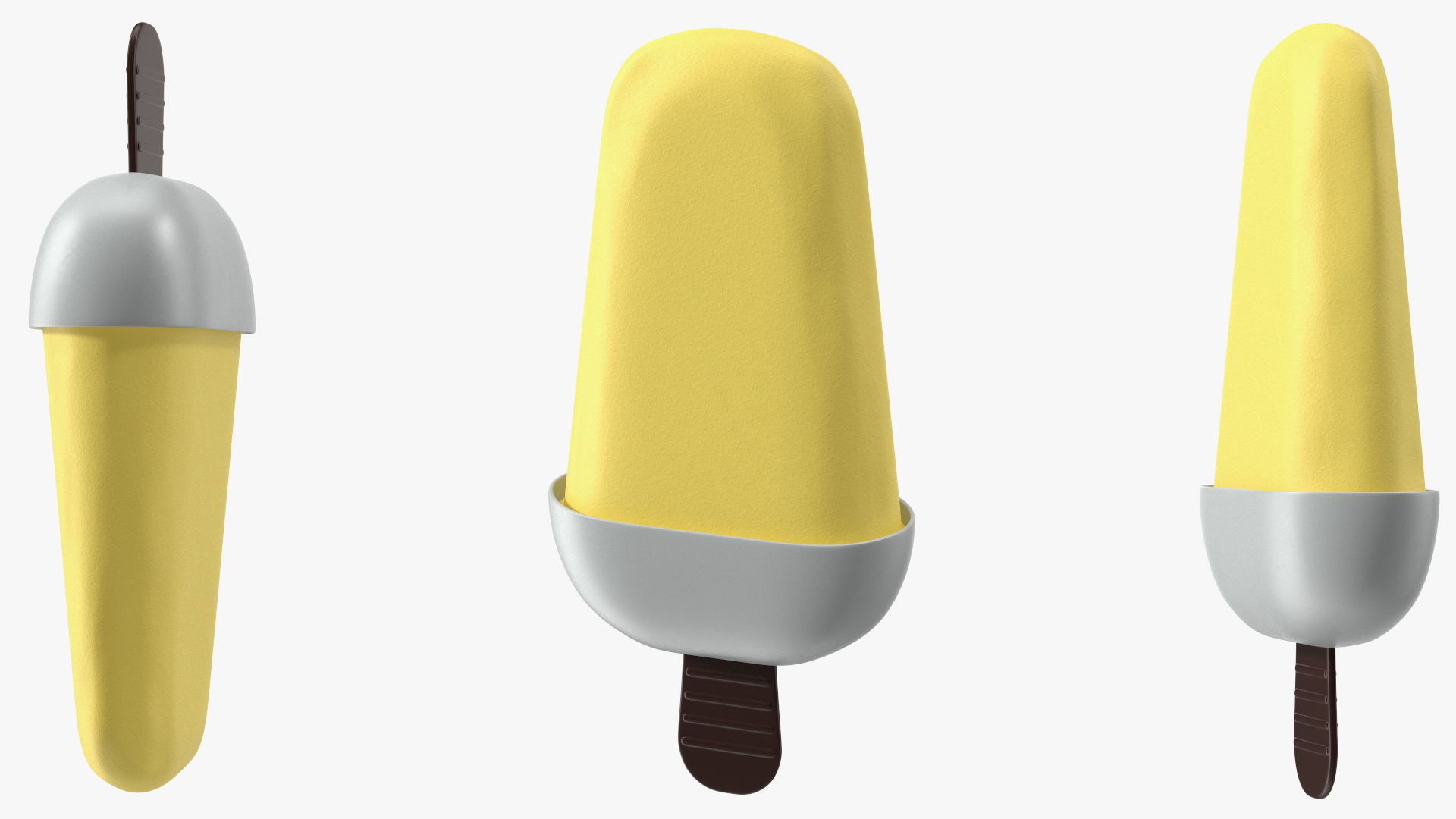 Homemade Popsicle Banana 3D model
