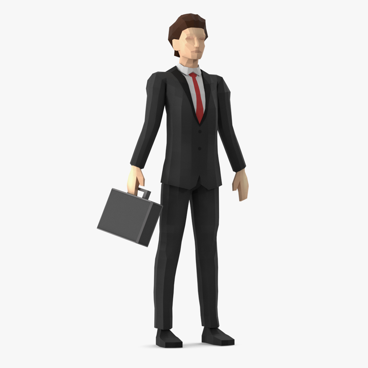 3D Businessman Low Poly Rigged for Maya