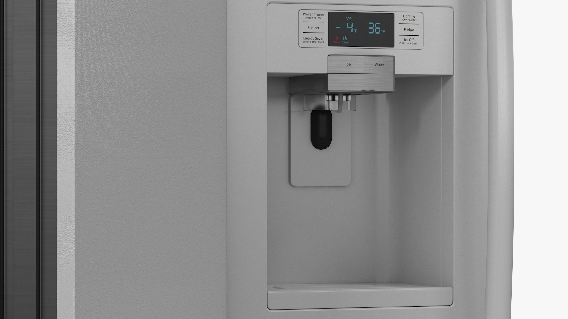 3D model Side By Side Refrigerators Open with Products