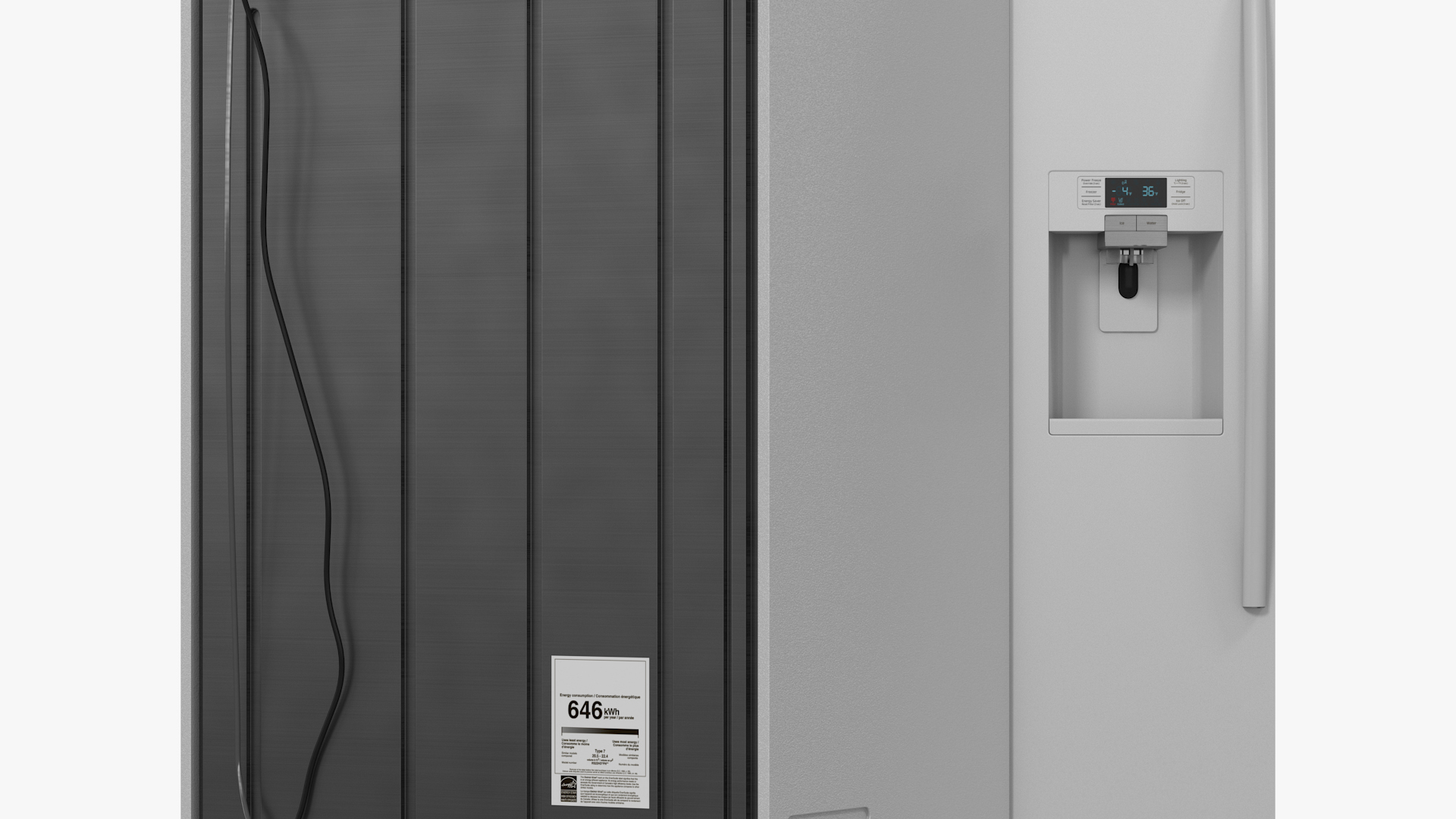 3D model Side By Side Refrigerators Open with Products