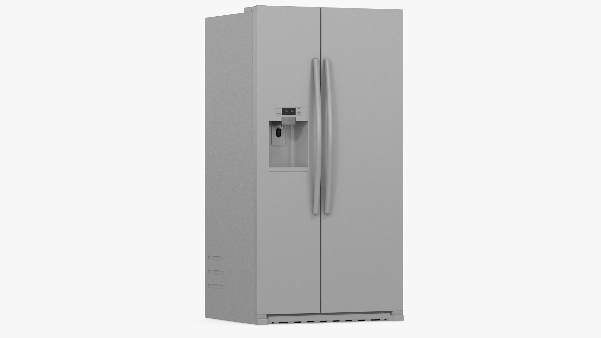 3D model Side By Side Refrigerators Open with Products