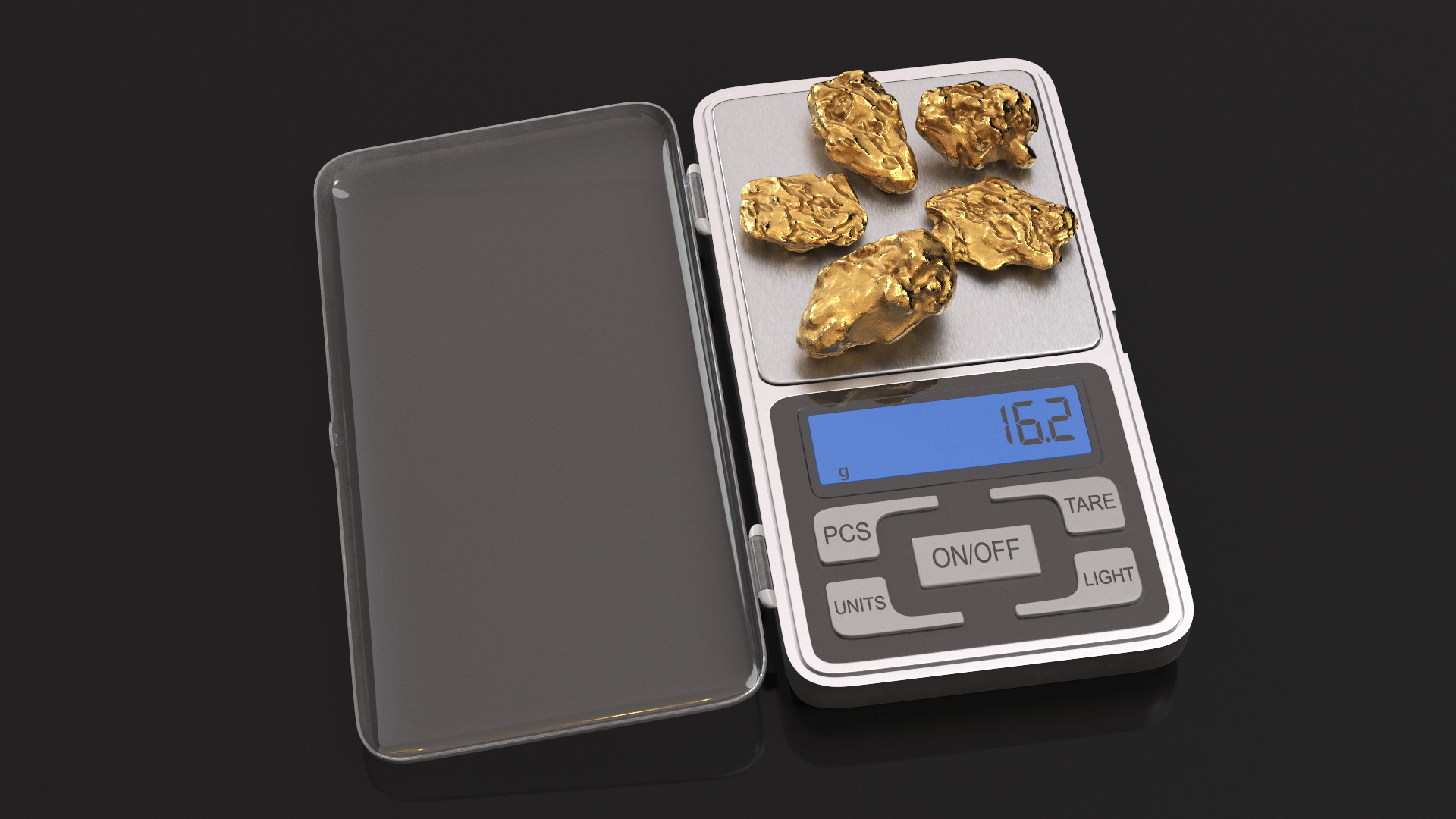 Portable Precision Scale with Gold Nuggets, view 2