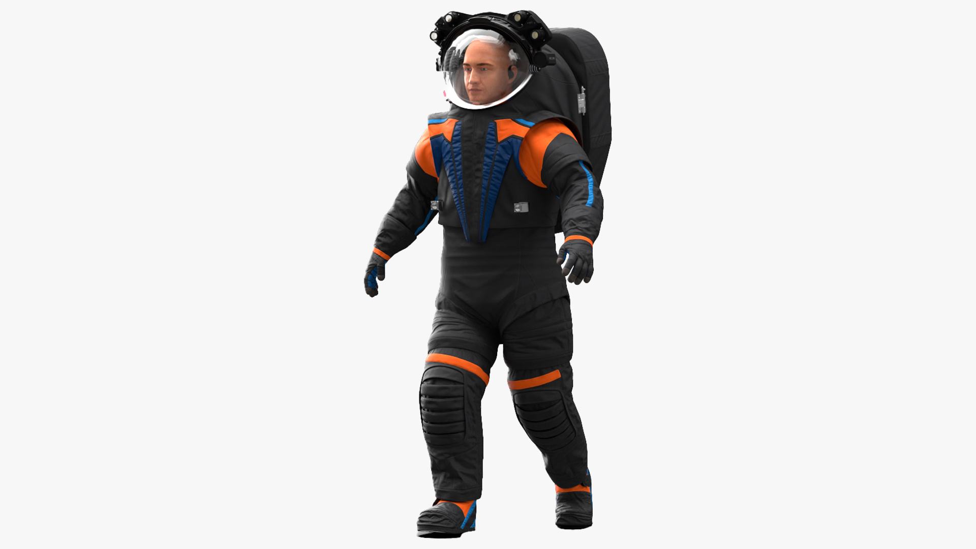 3D Astronaut Wearing Spacesuit Rigged for Maya model