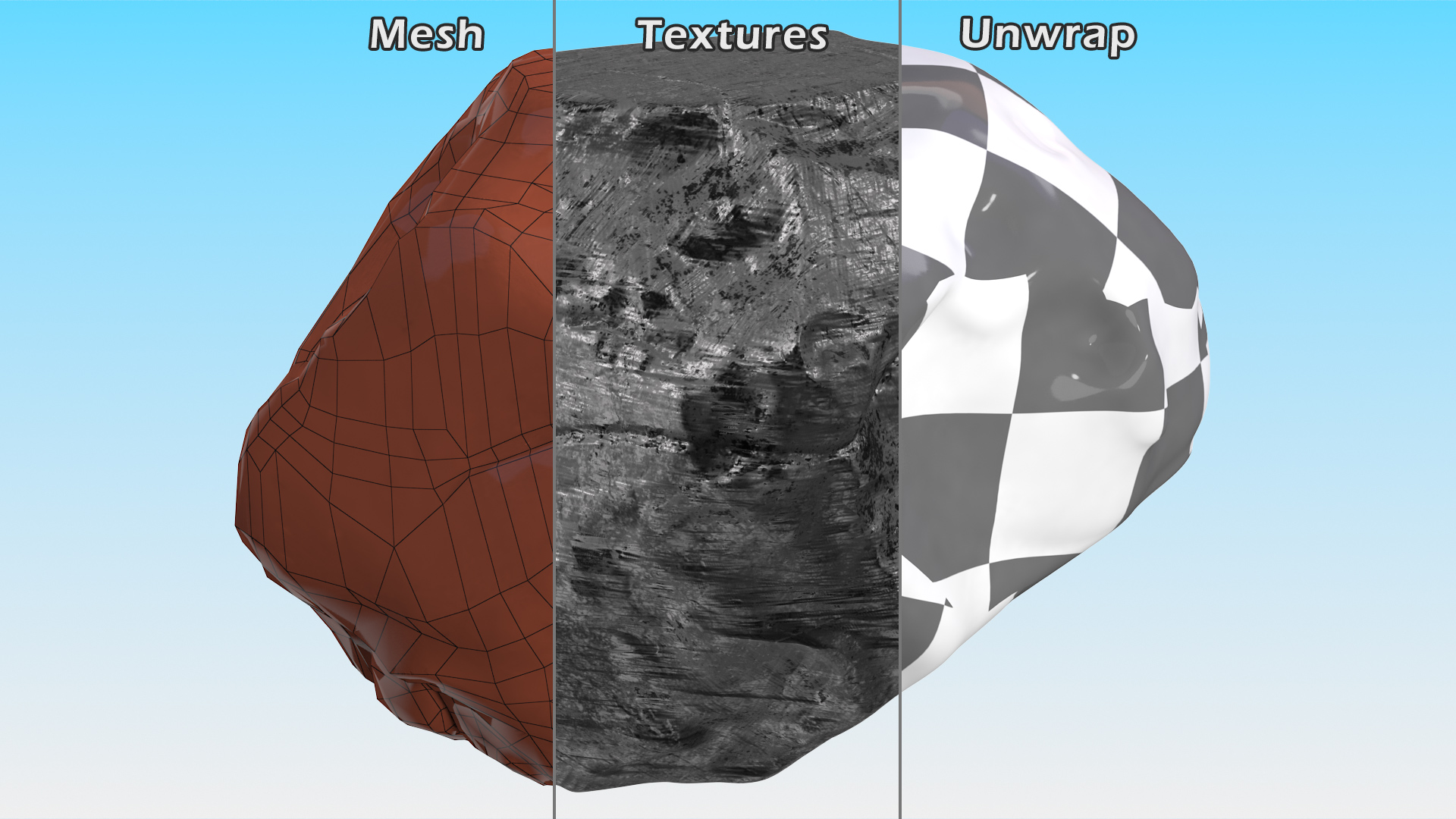 3D model Black Coal Rock