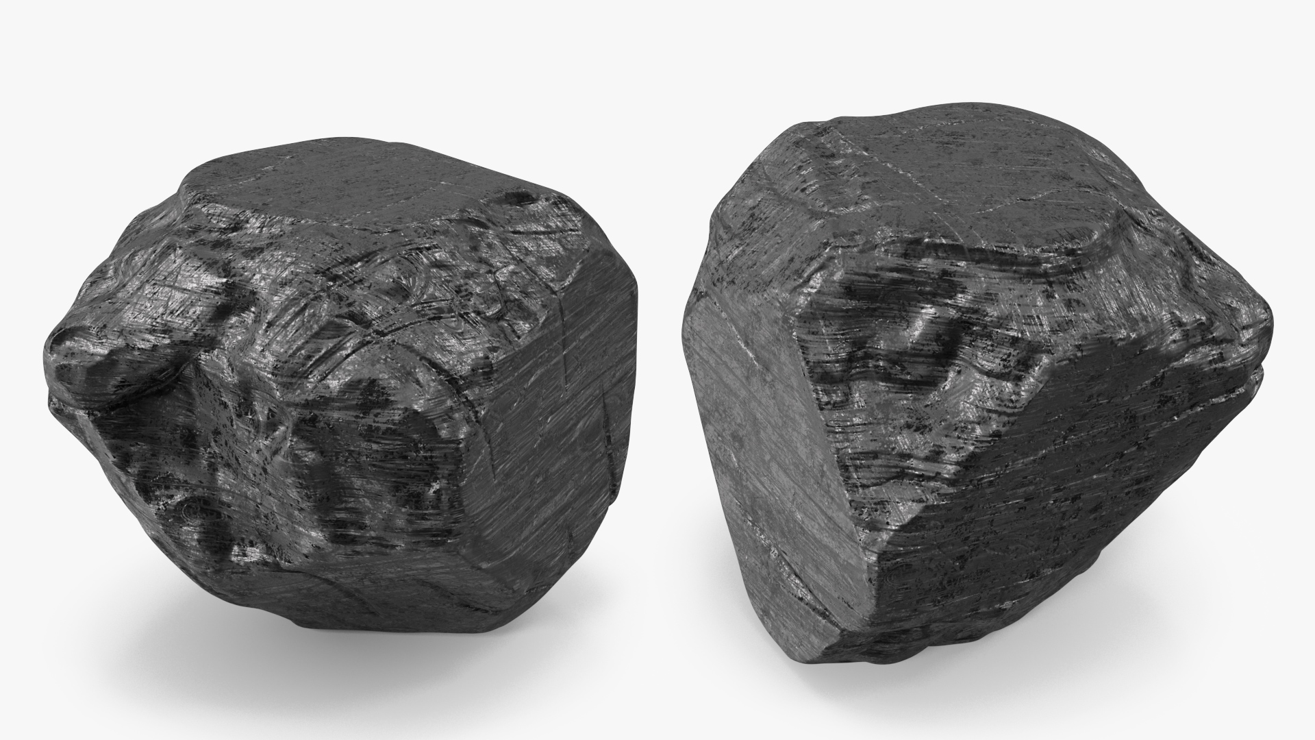 3D model Black Coal Rock