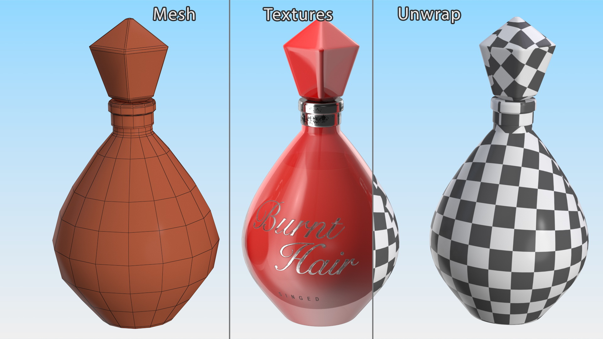 The Boring Company Burnt Hair Perfume 3D