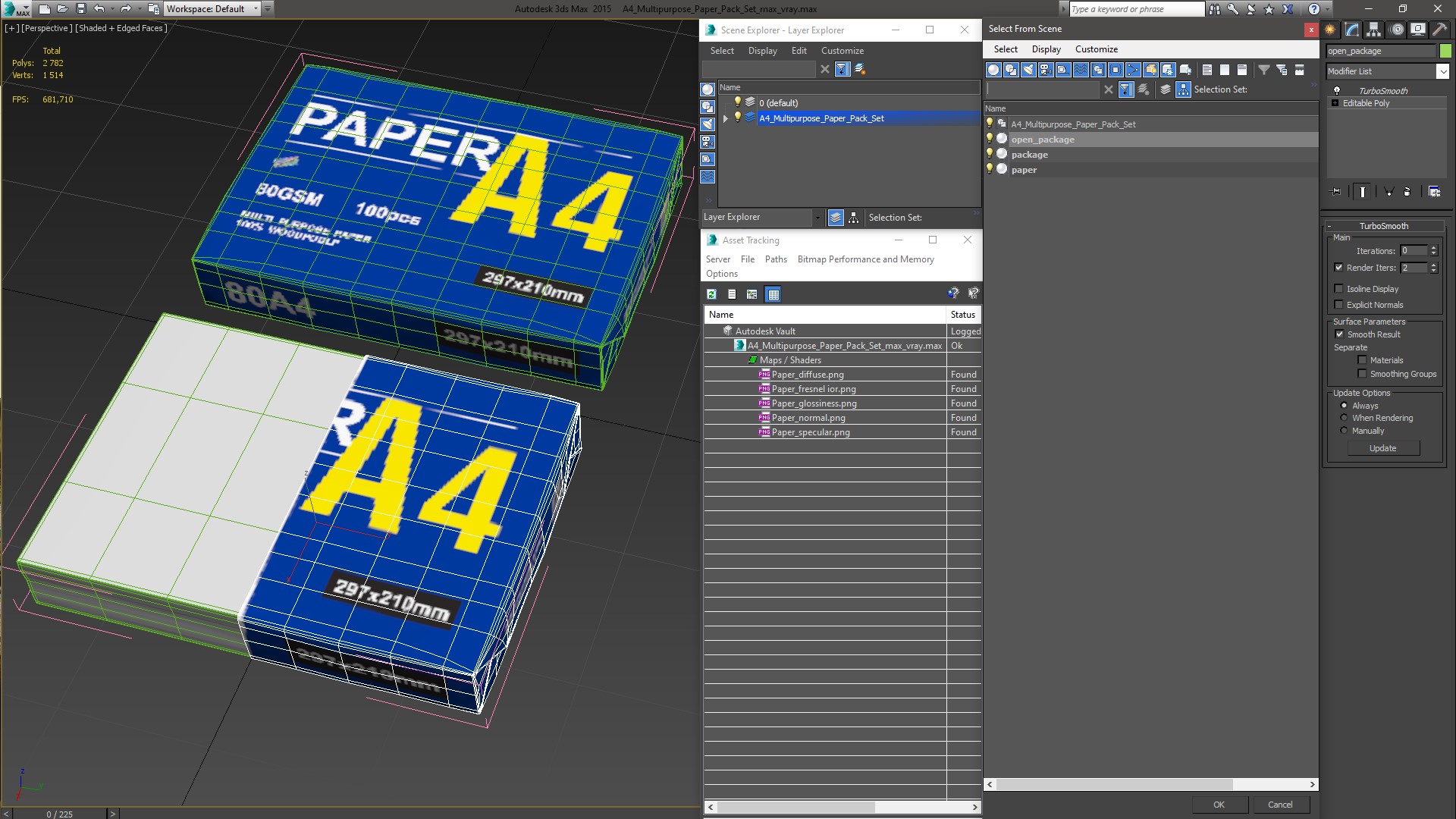 3D model A4 Multipurpose Paper Pack Set