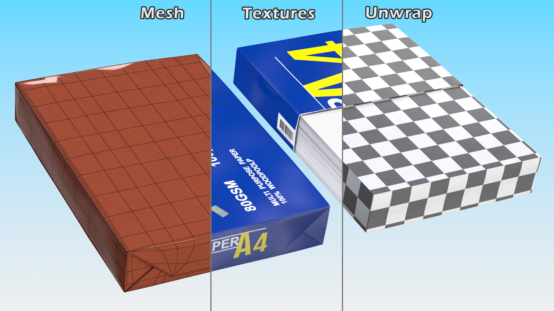 3D model A4 Multipurpose Paper Pack Set