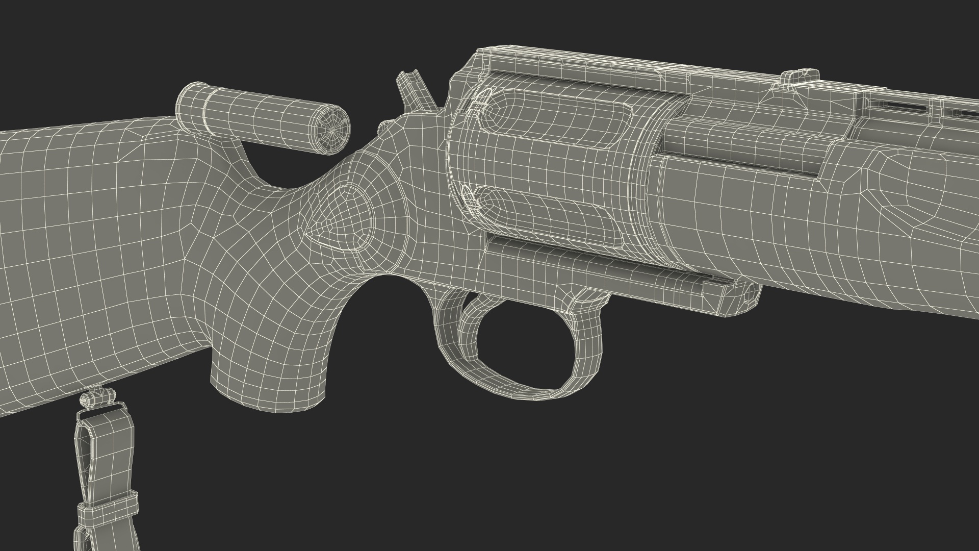 3D Russian Revolving Shotgun MTs255 Polymer Worn Rigged for Maya