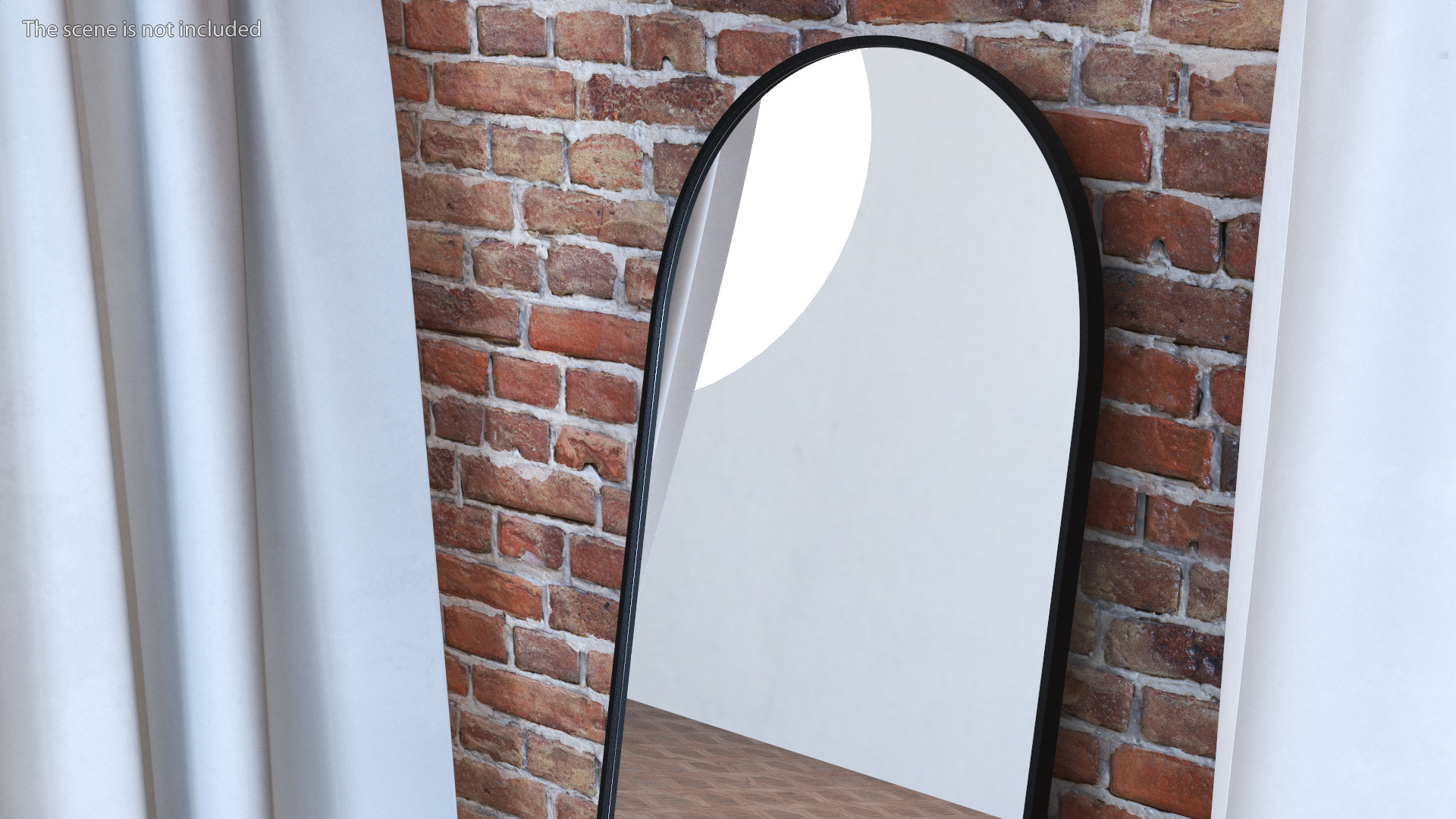 3D model Modern Floor Mirror Black
