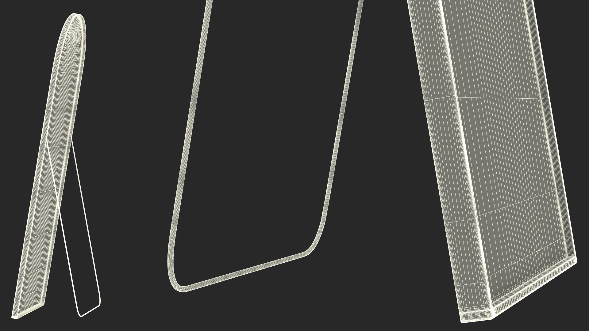 3D model Modern Floor Mirror Black