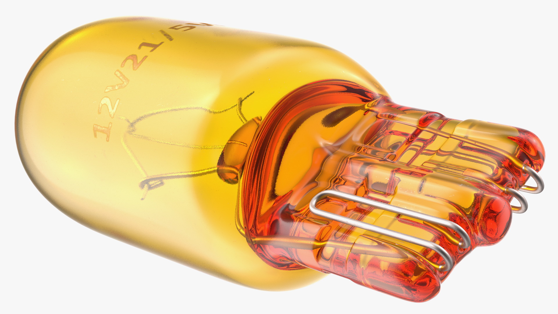 3D model Halogen Capeless 12V 21W Bulb Amber