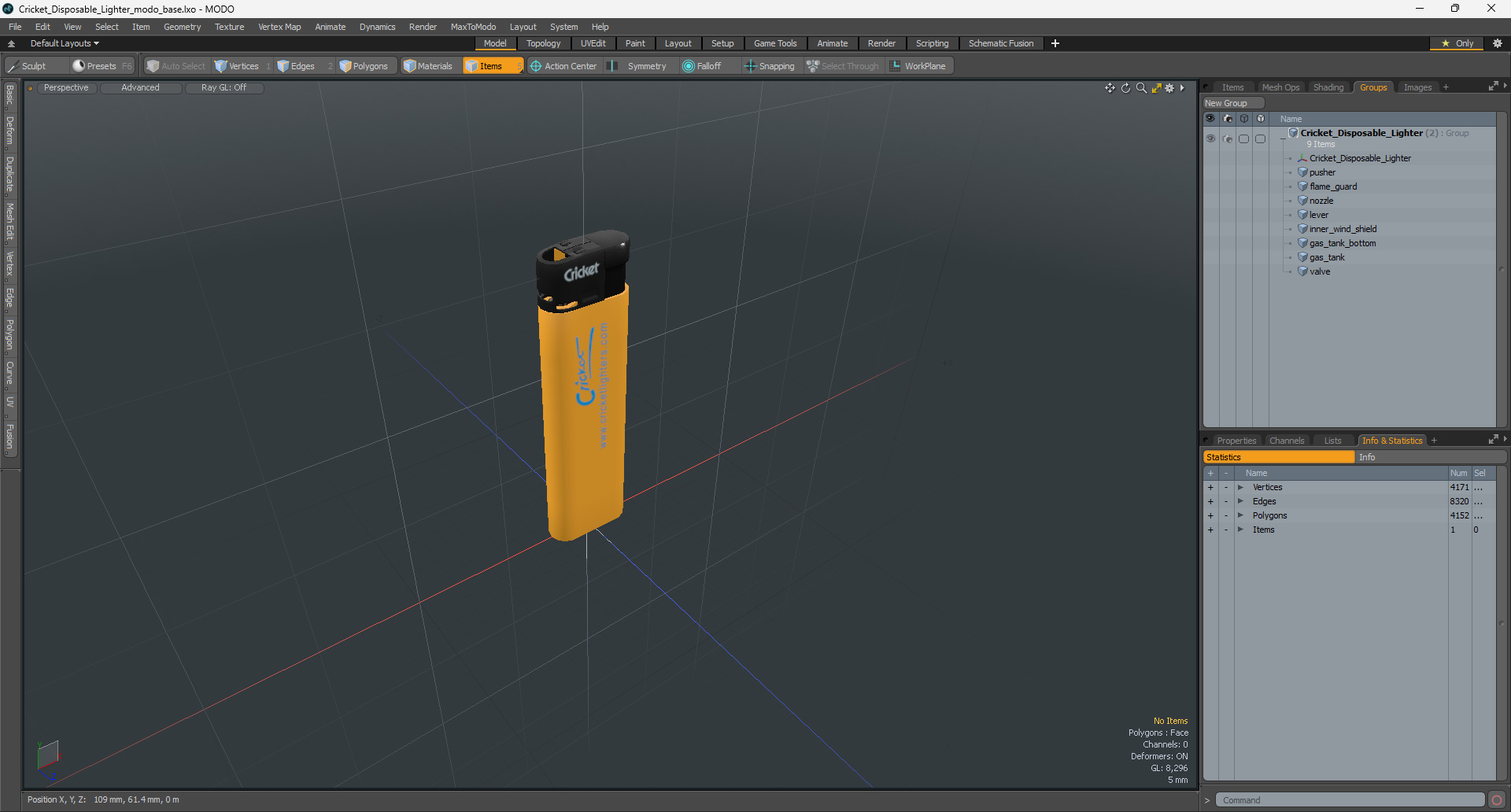 3D Cricket Disposable Lighter