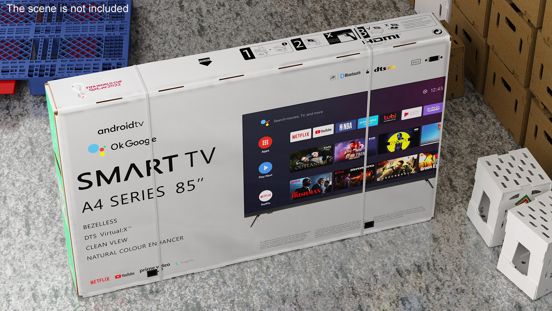 3D 85 Inch Television Shipping Box