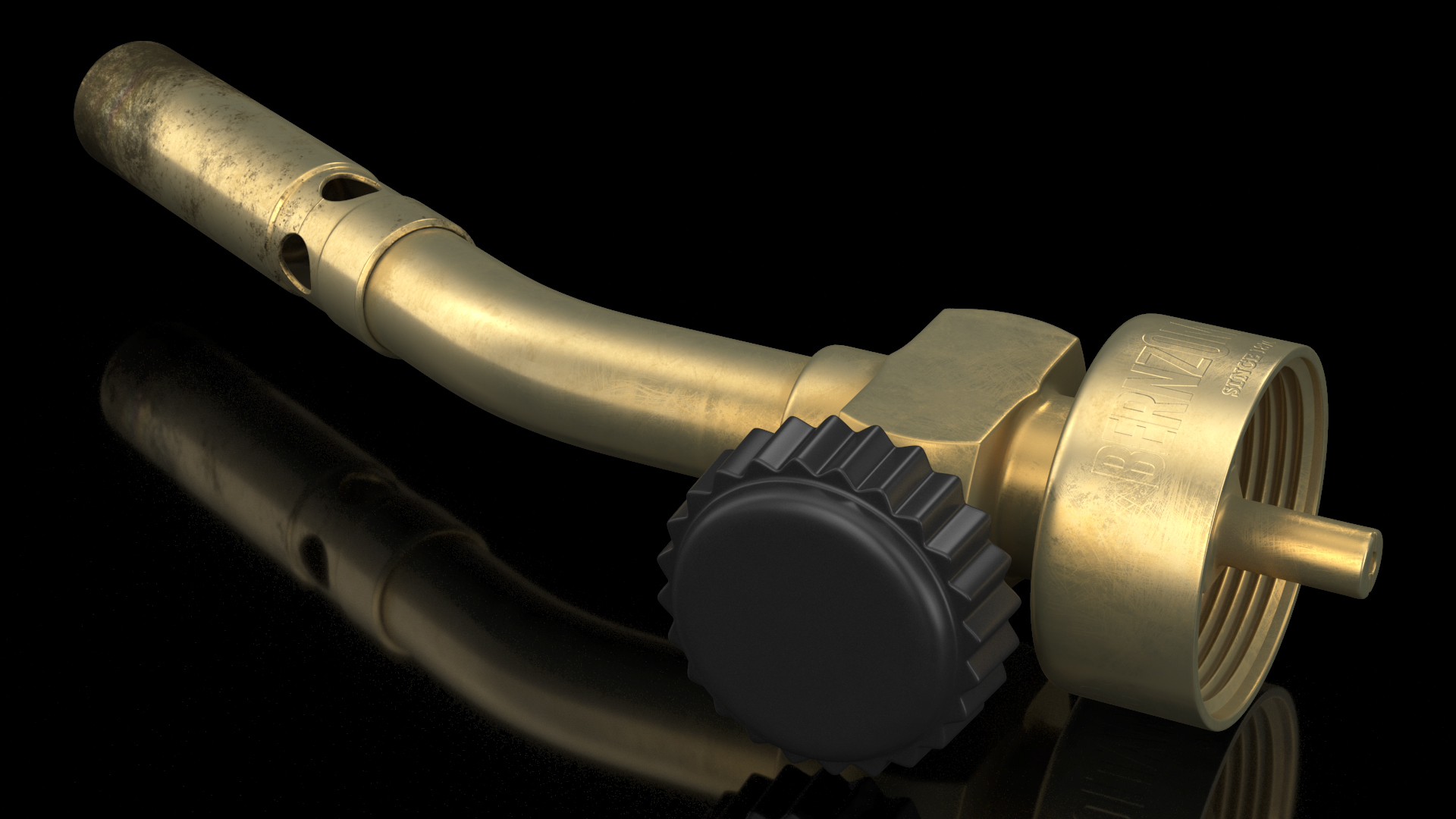 3D model Pencil Flame Propane Torch Head Old