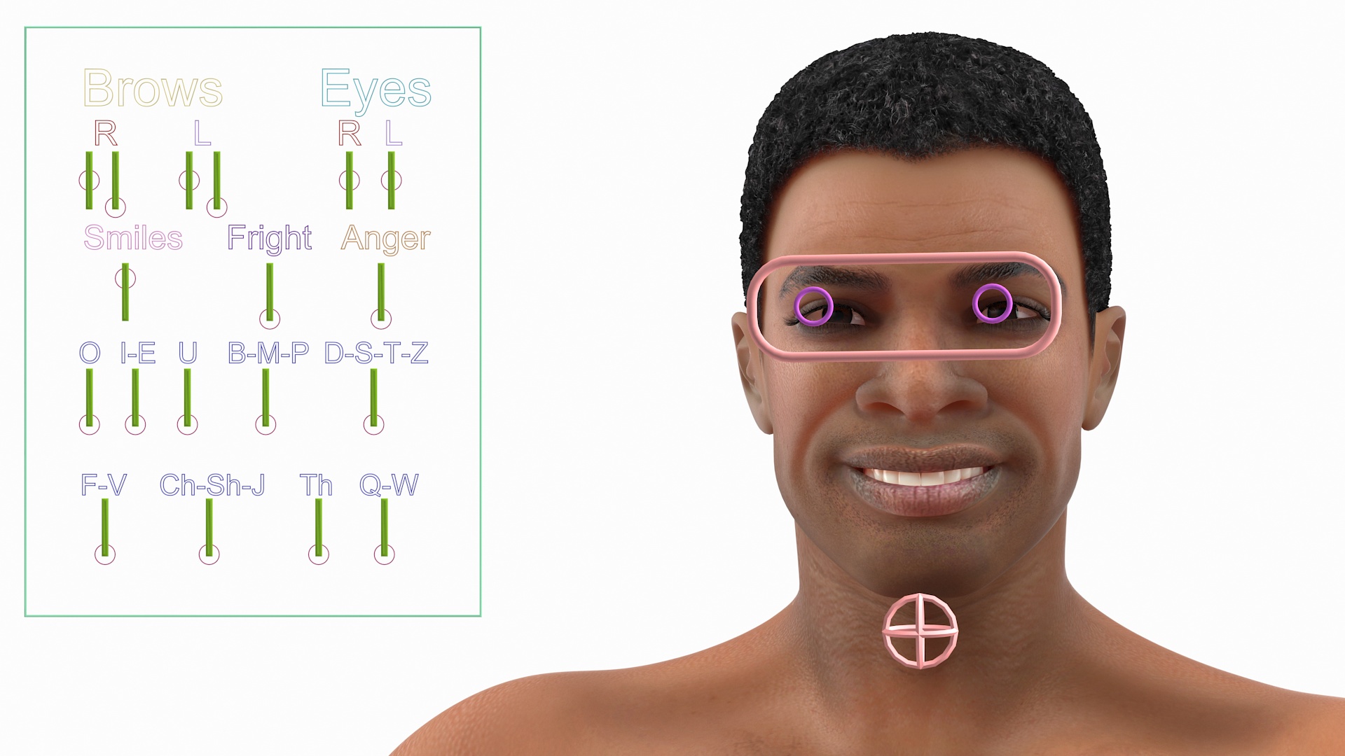 Light Skin Black Man Rigged 3D
