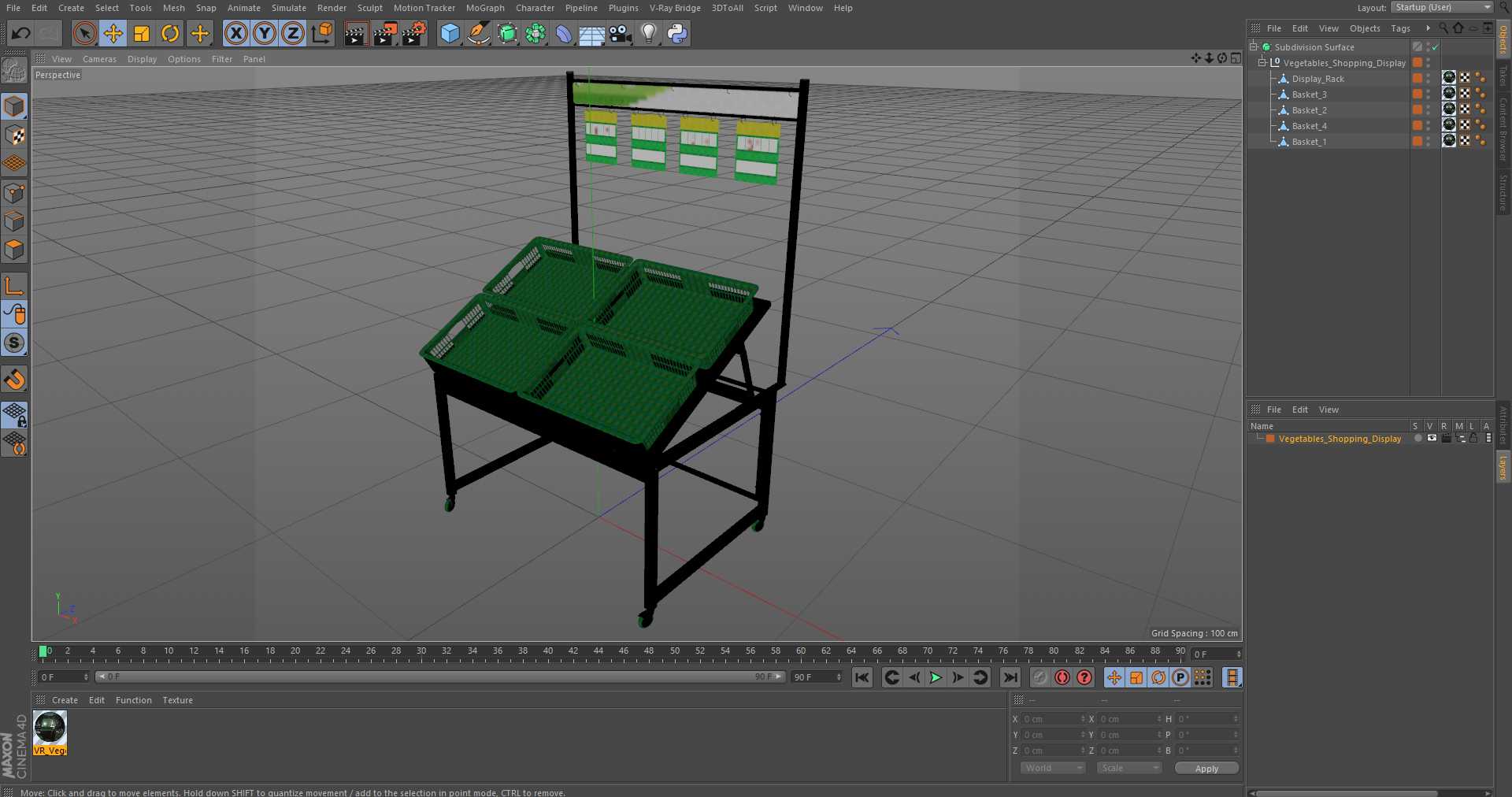 Vegetables Shopping Display 3D