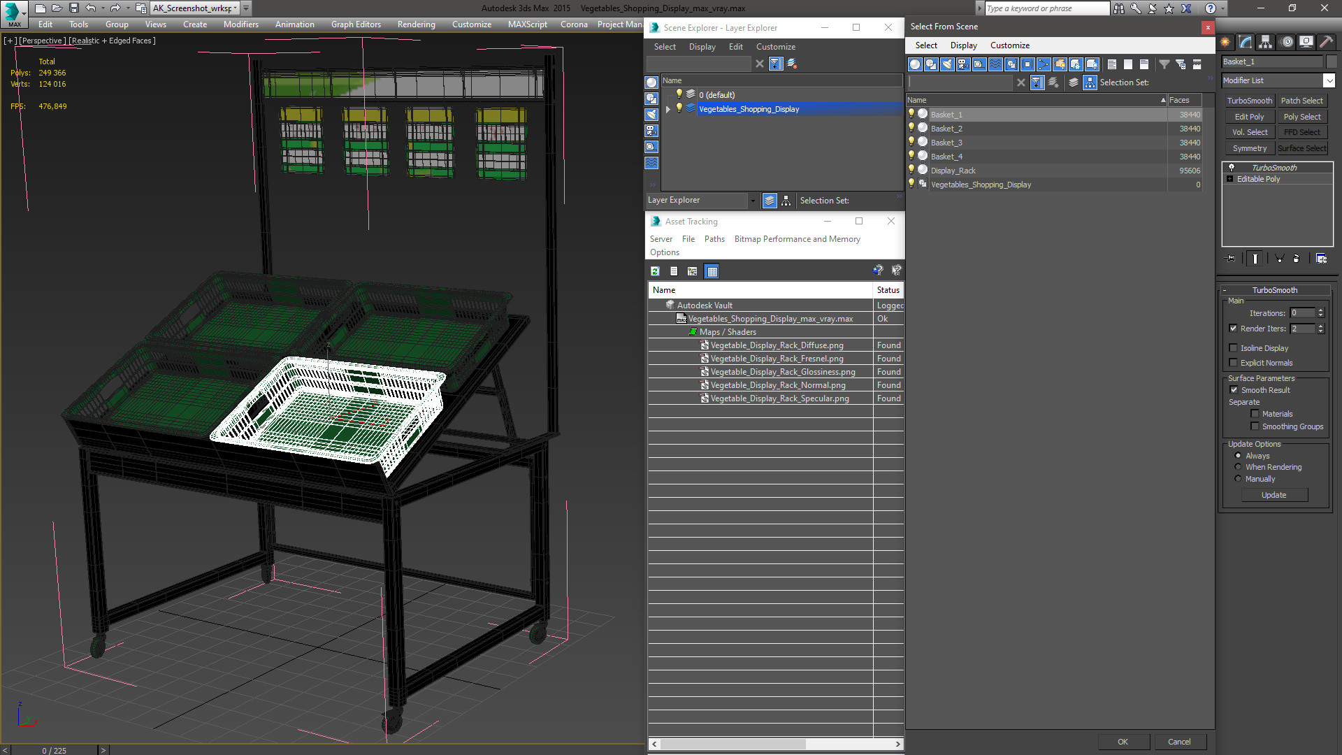 Vegetables Shopping Display 3D