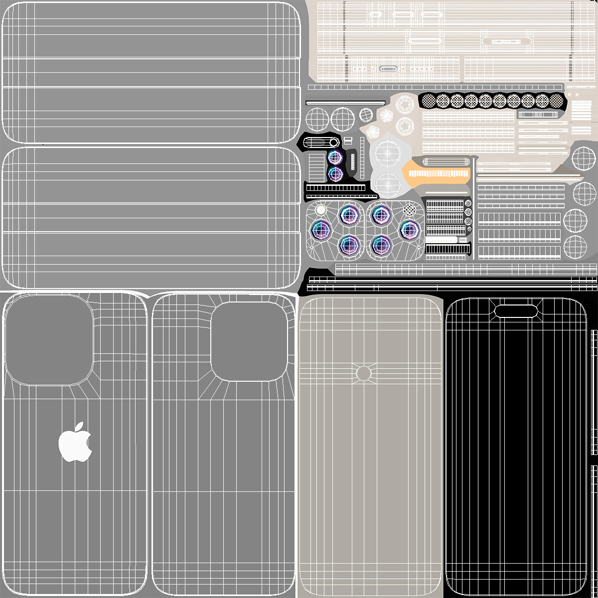 3D Apple IPhone 15 Pro Unpacked model