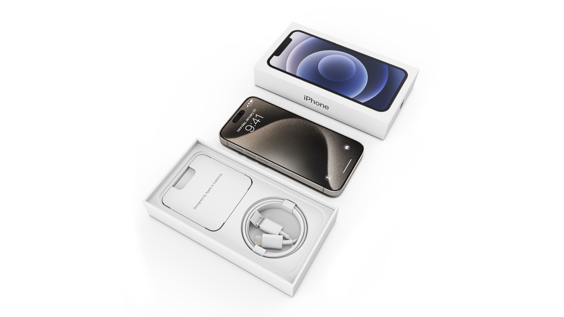 3D Apple IPhone 15 Pro Unpacked model