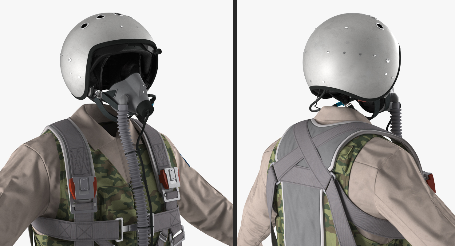 3D Russian Jet Fighter Pilot Uniform model