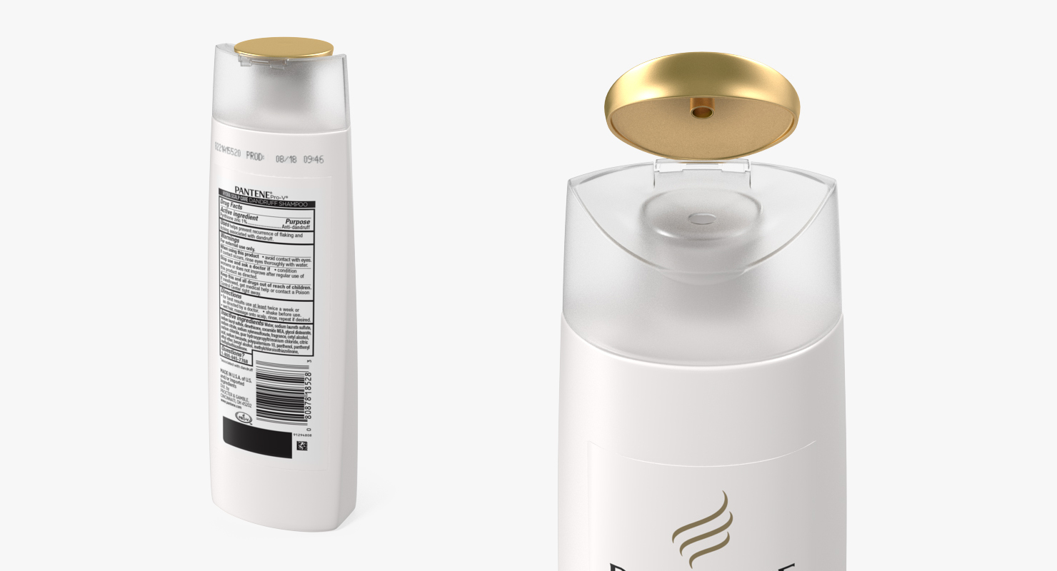 3D Pantene Pro V Shampoo Bottle model