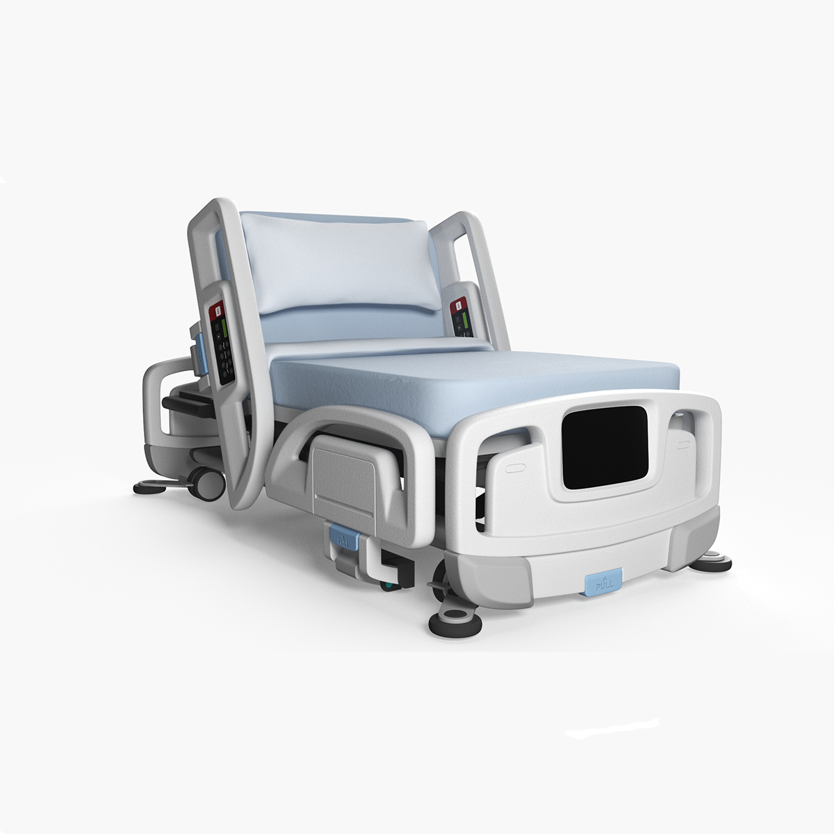 Smart Hospital Bed Off State Rigged for Cinema 4D 3D model