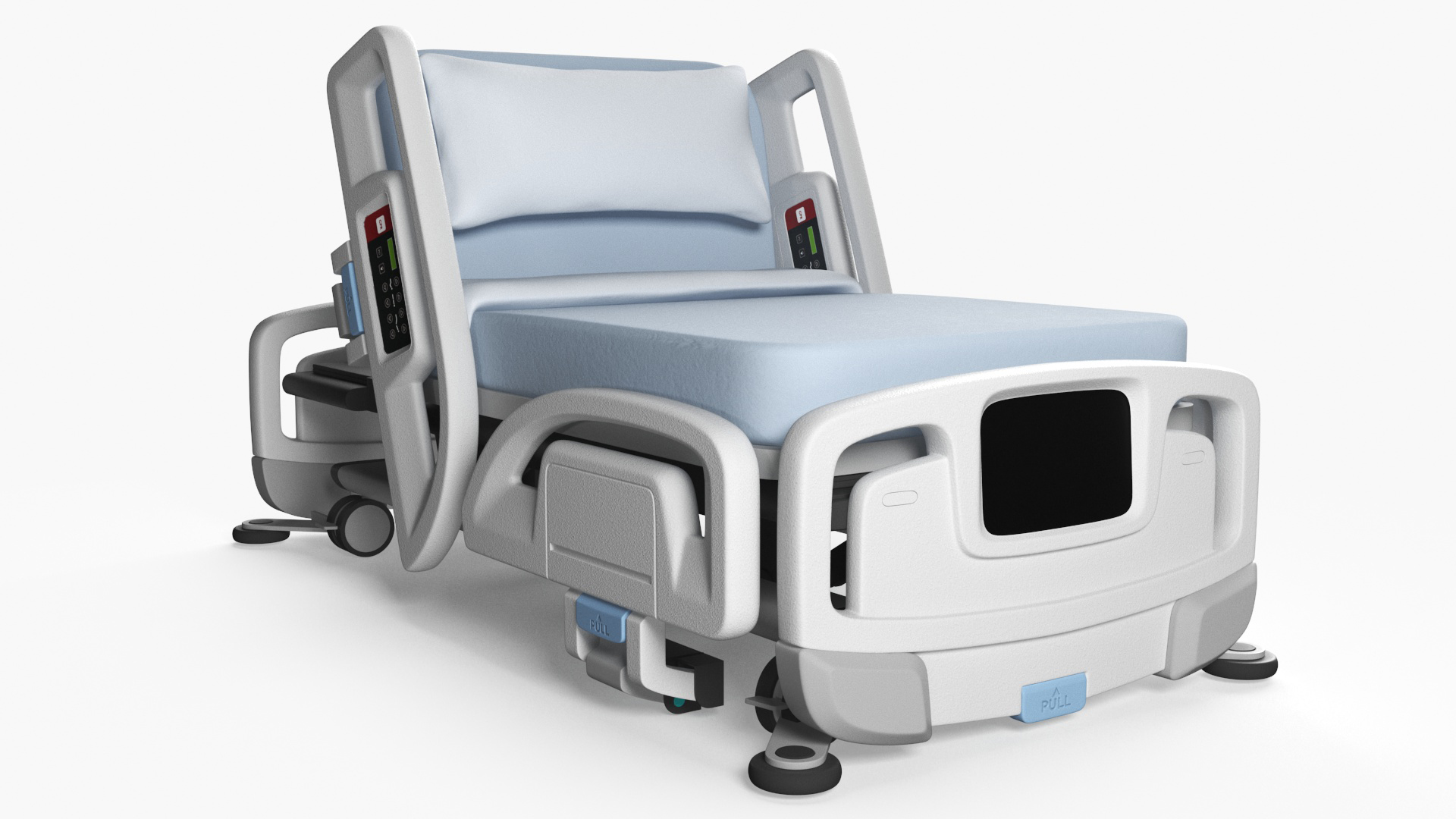 Smart Hospital Bed Off State Rigged for Cinema 4D 3D model