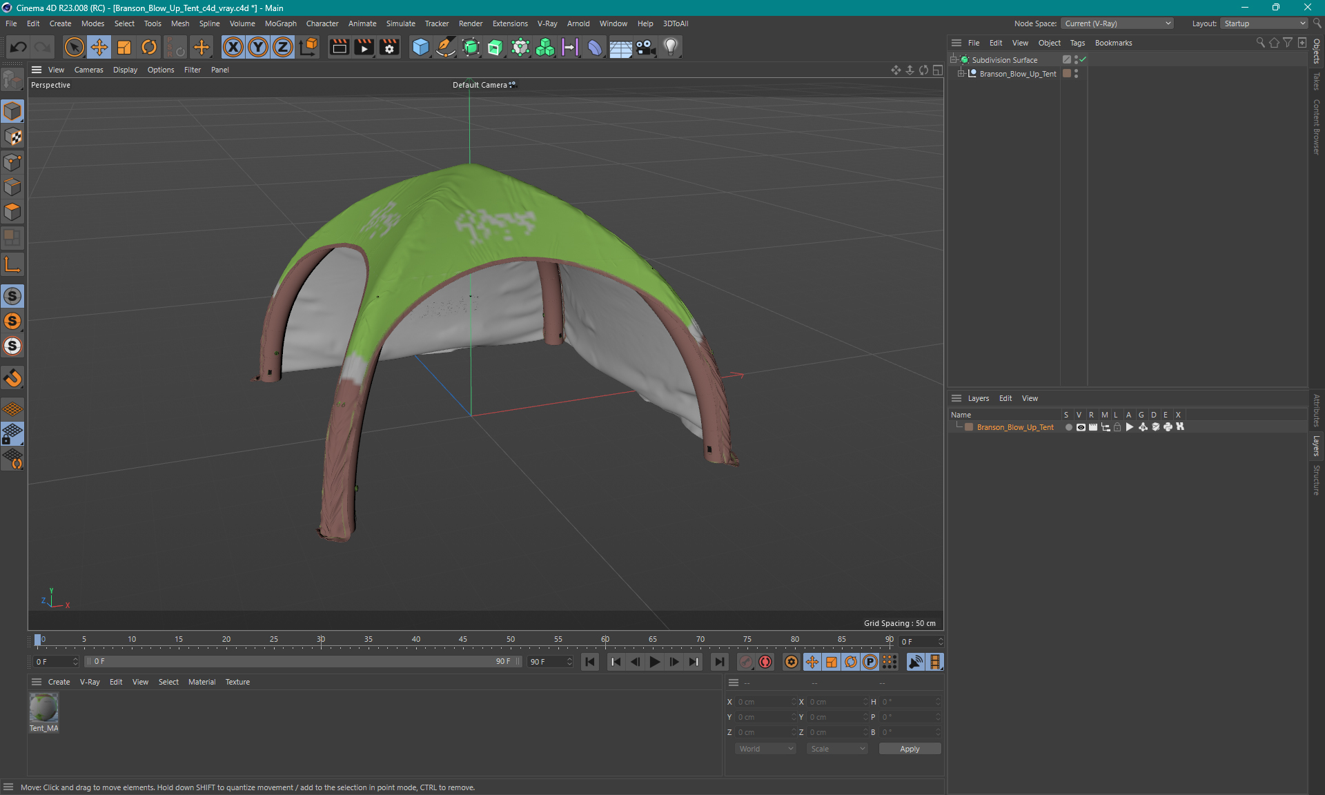 3D model Branson Blow Up Tent