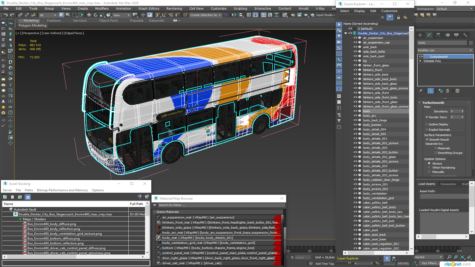 3D Double Decker City Bus Stagecoach Enviro400 model