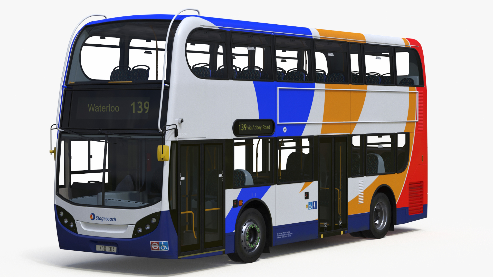 3D Double Decker City Bus Stagecoach Enviro400 model