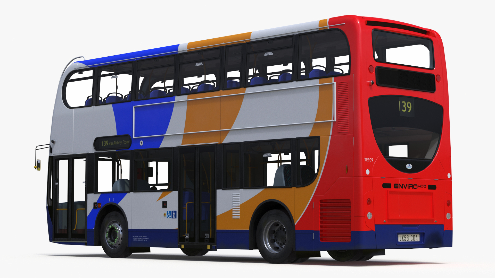 3D Double Decker City Bus Stagecoach Enviro400 model