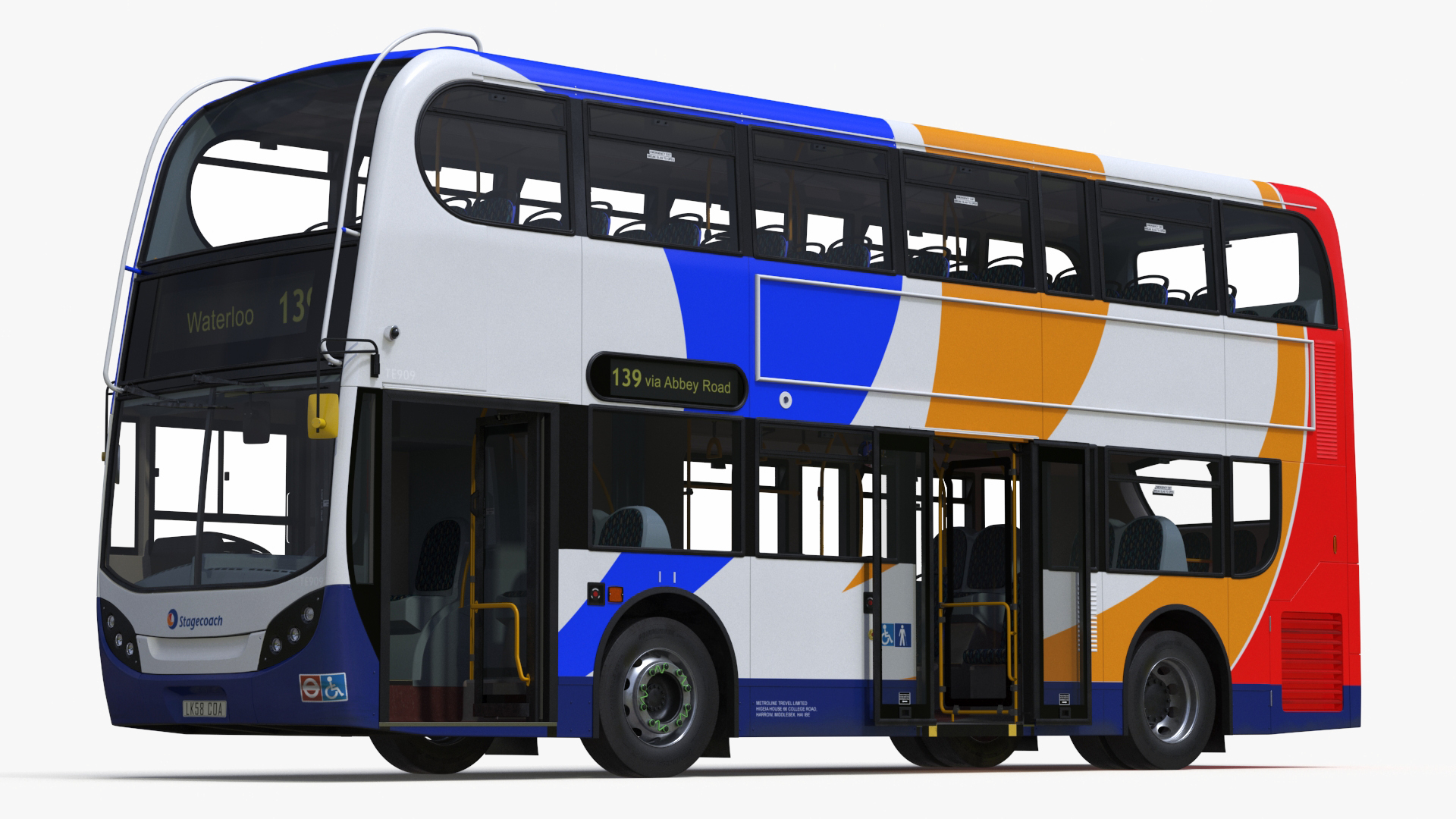 3D Double Decker City Bus Stagecoach Enviro400 model