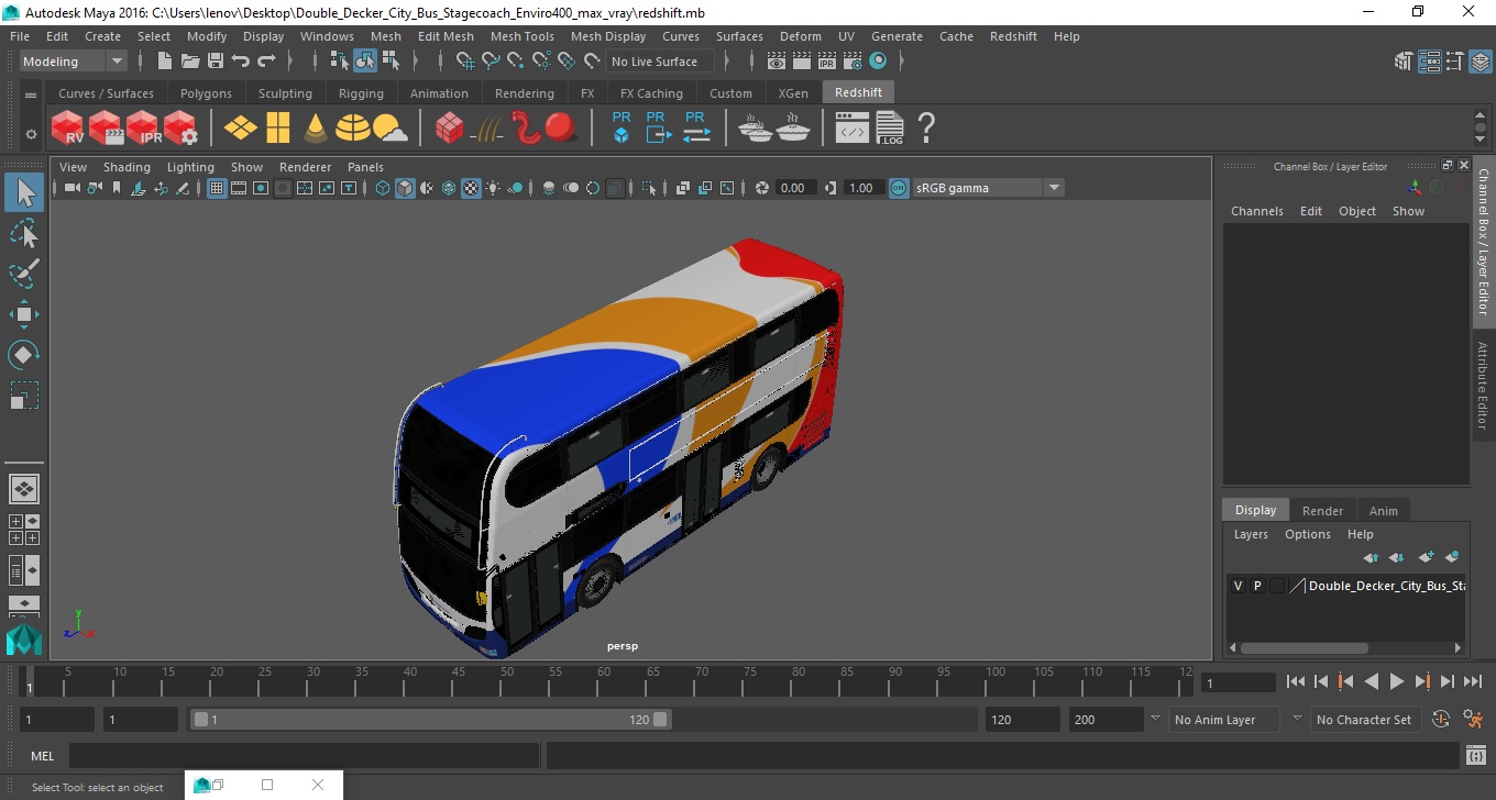 3D Double Decker City Bus Stagecoach Enviro400 model